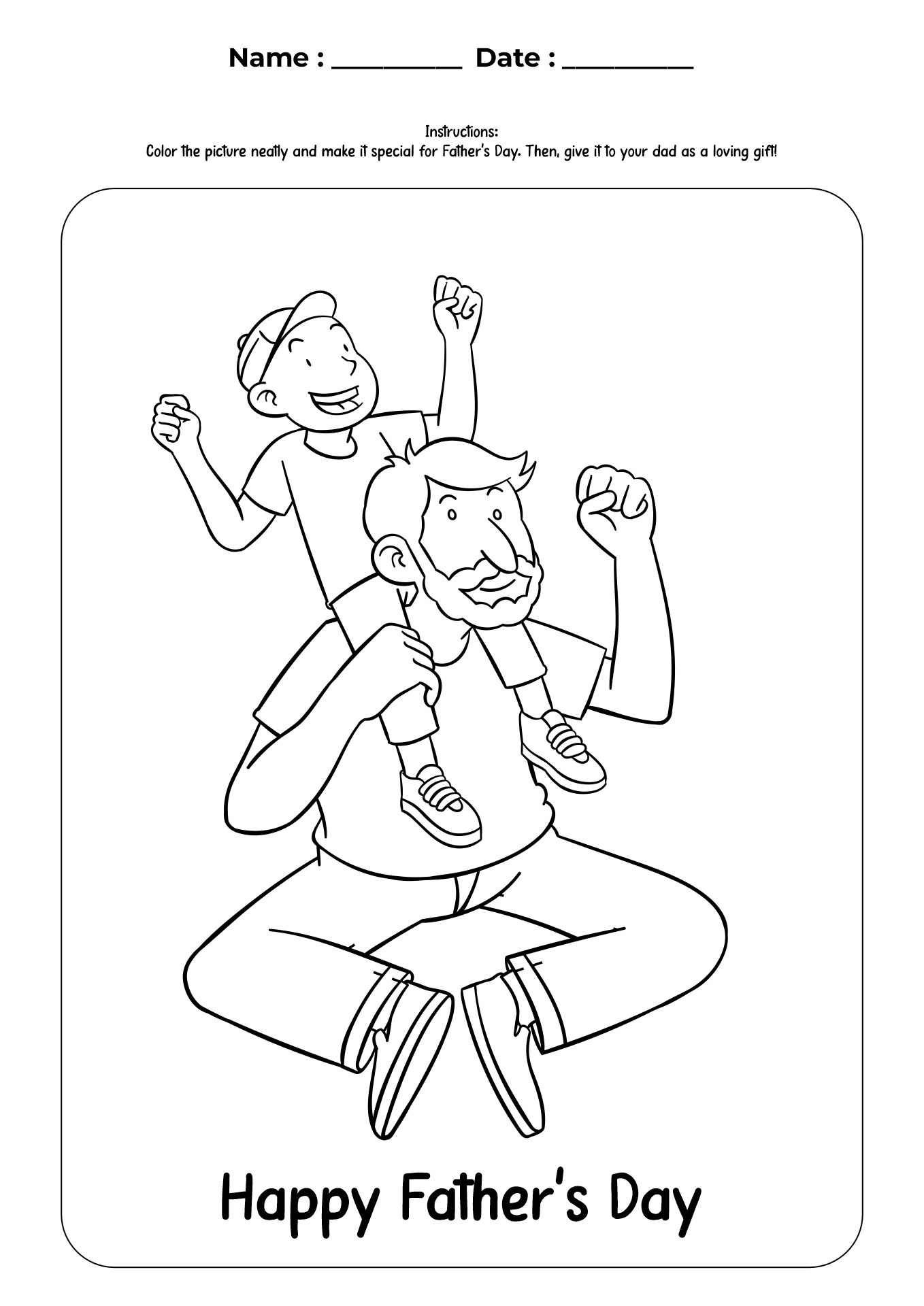Fathers Day Kindergarten Printables