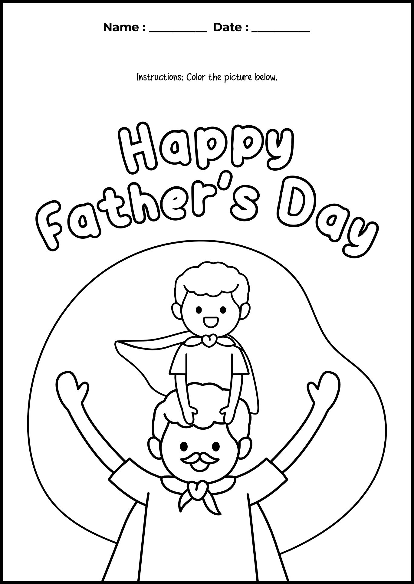 Father’s Day Printable Fun Activity