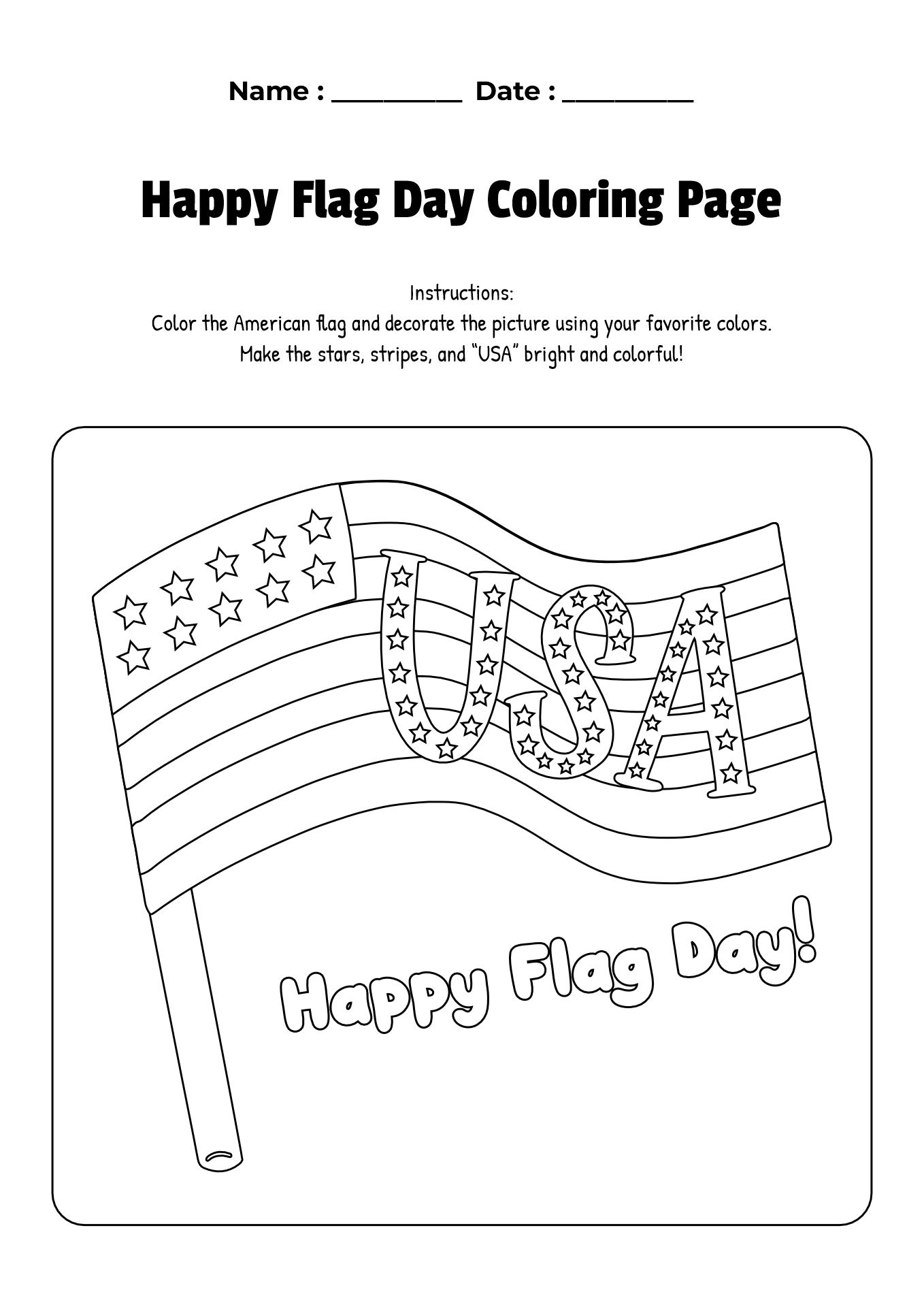 Flag Day Fun Activities for Kindergarten
