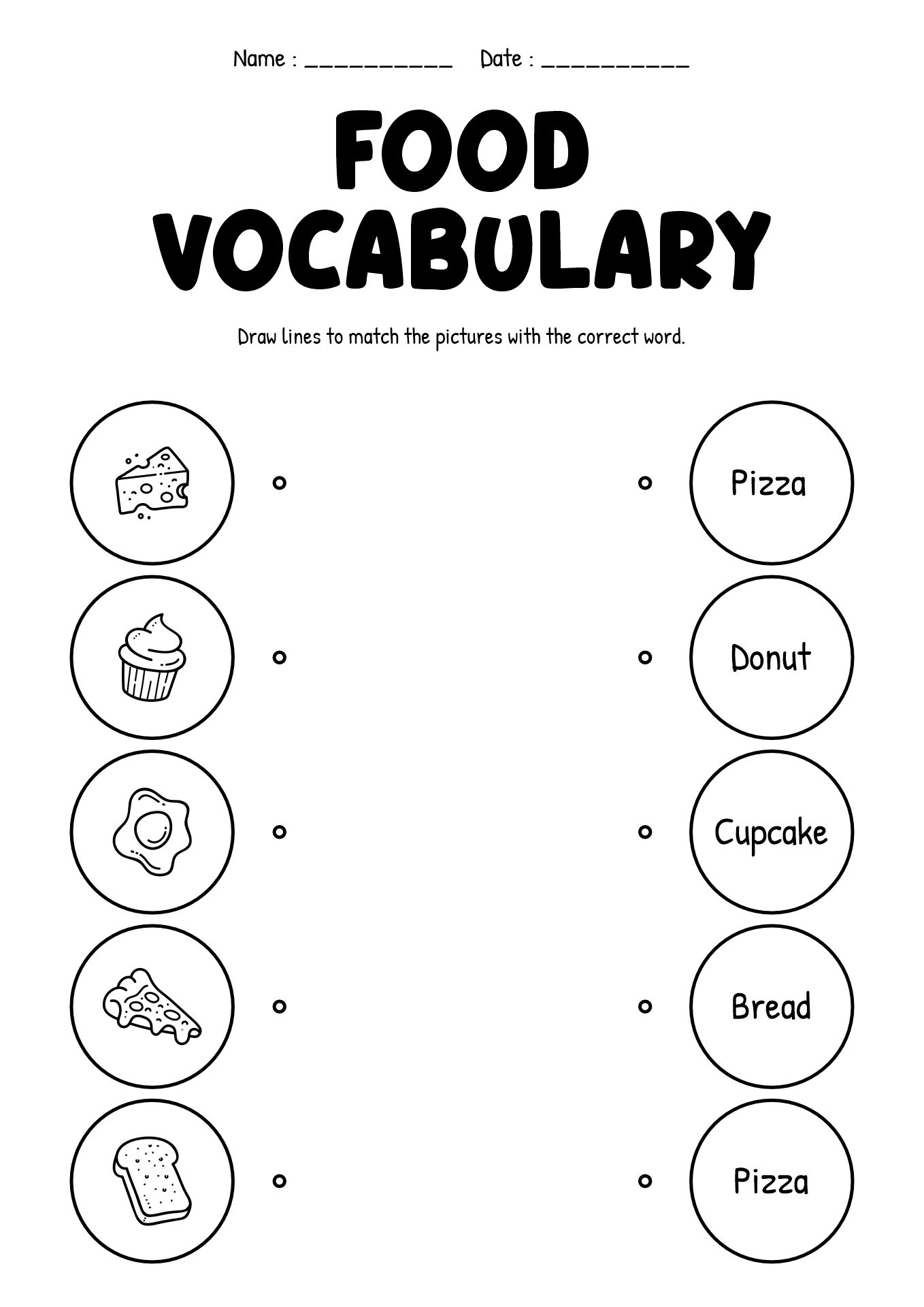 Food Vocabulary for Kids Learning