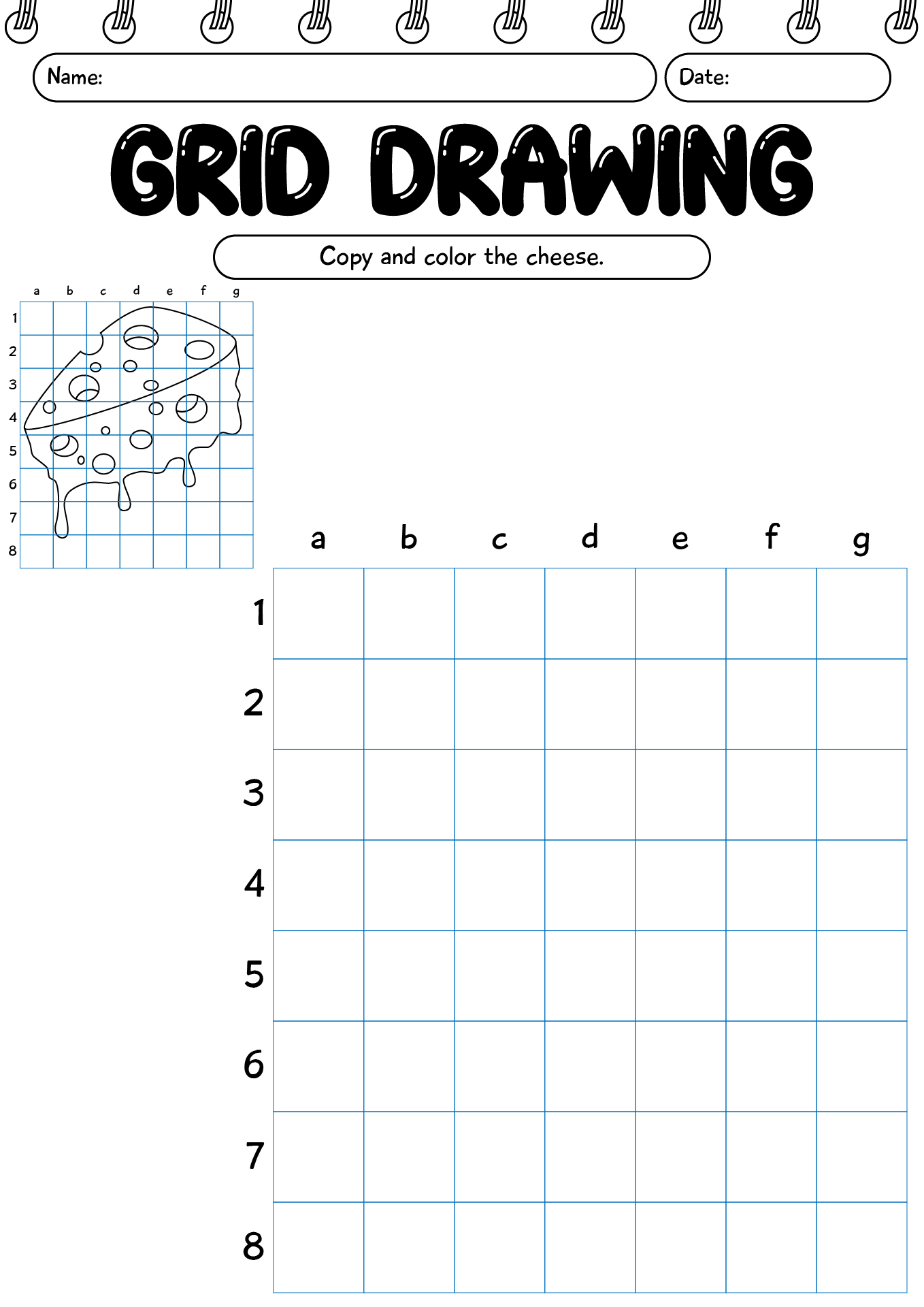 Grid Copy Children Educational Worksheets