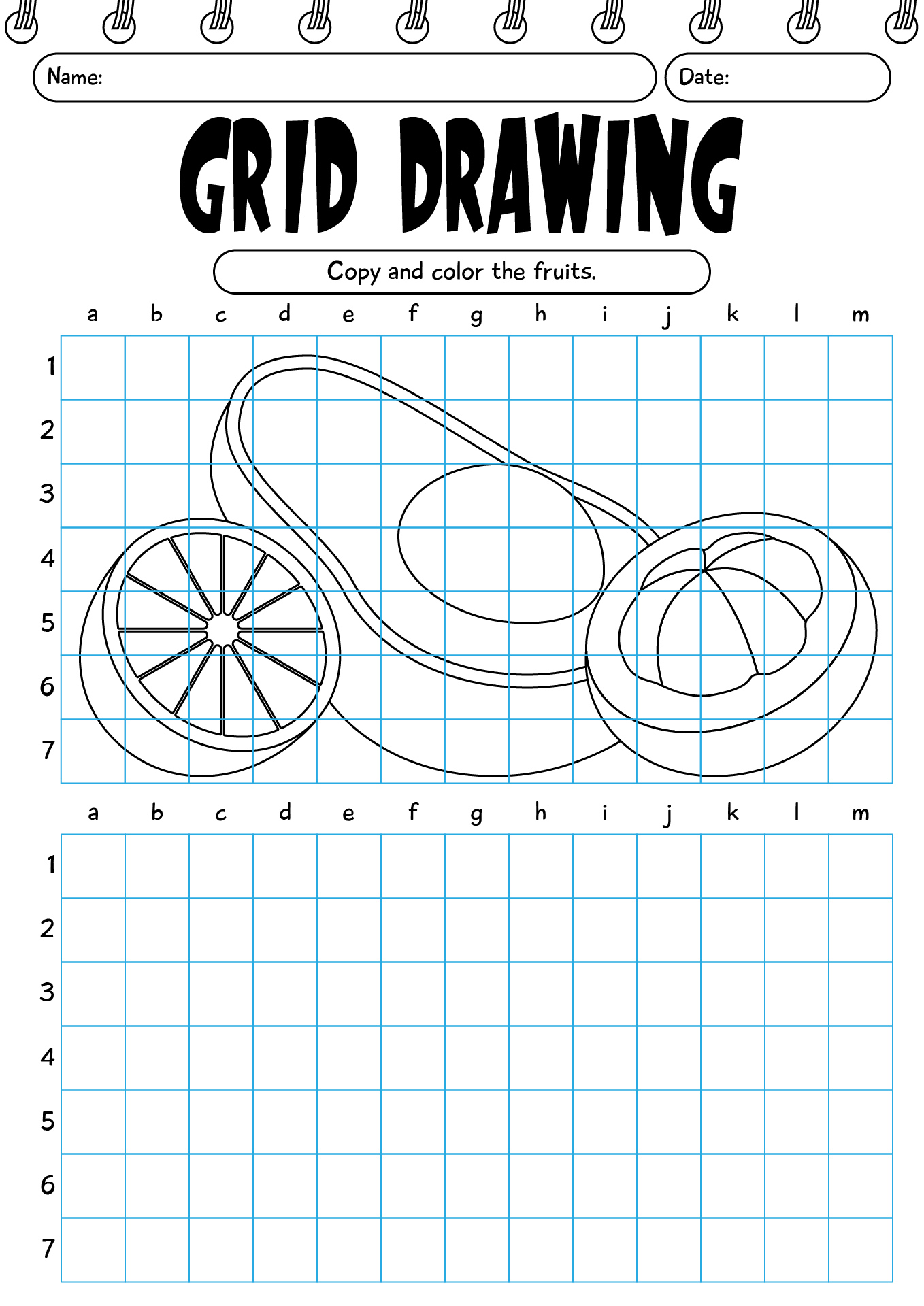 Grid Drawing Worksheets For Children Art Lessons