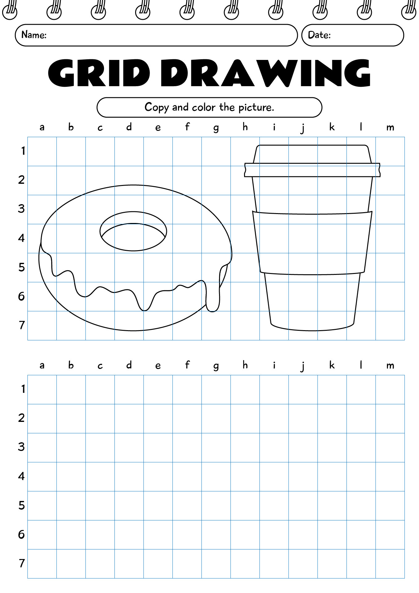 Grid Drawing Worksheets For Preschool