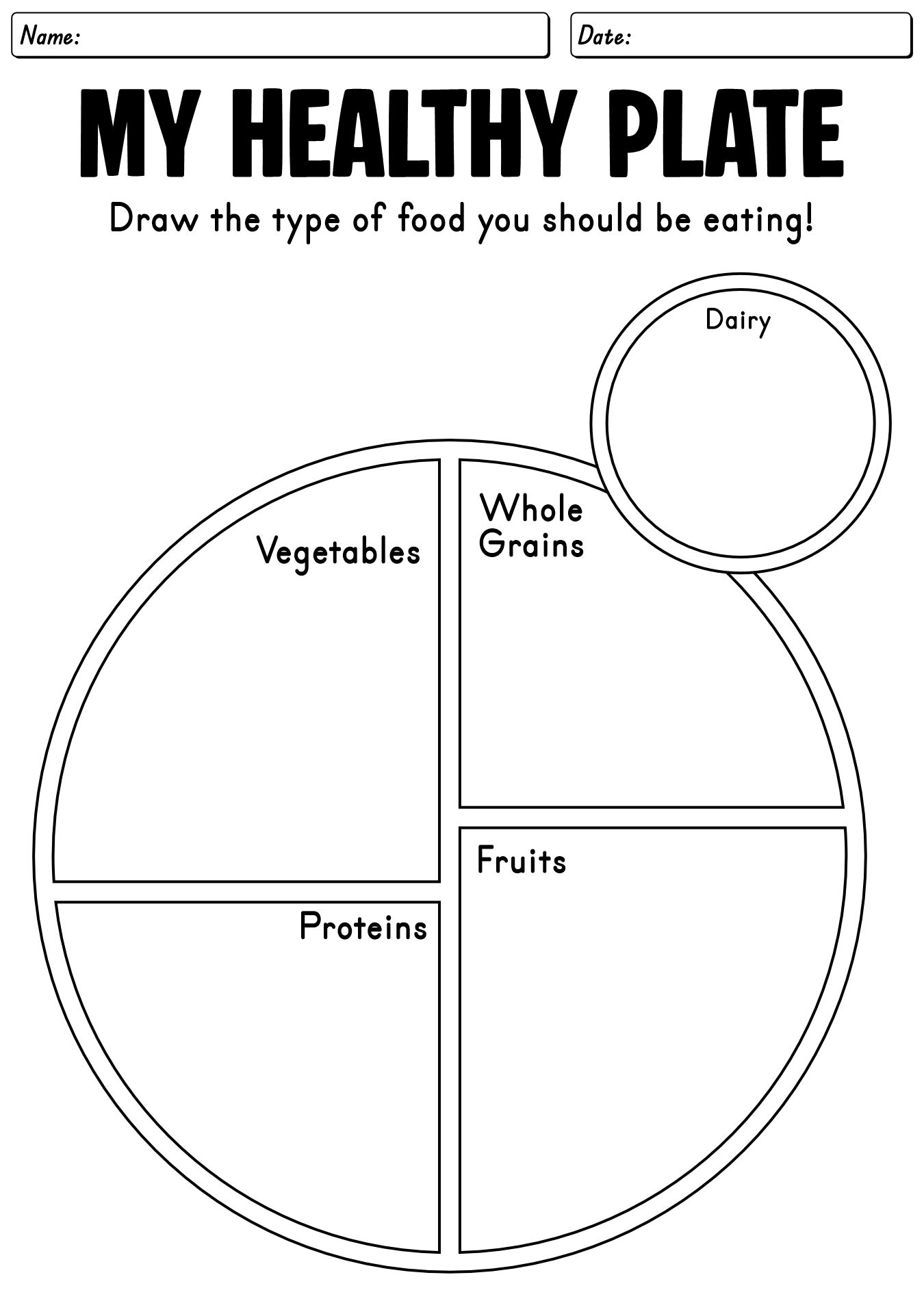 Healthy Eating Meal Worksheet
