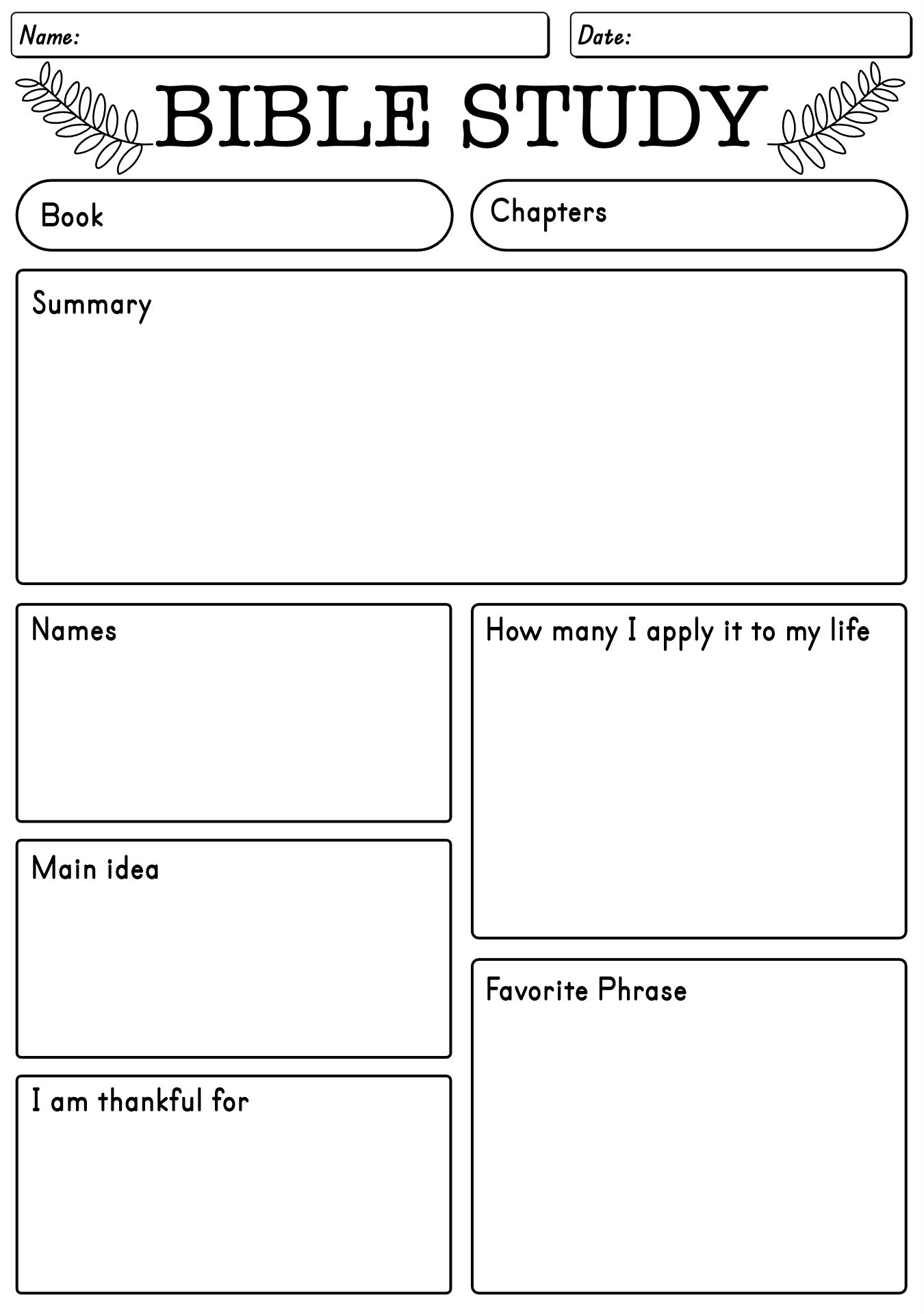 Kids Bible Studies Worksheet