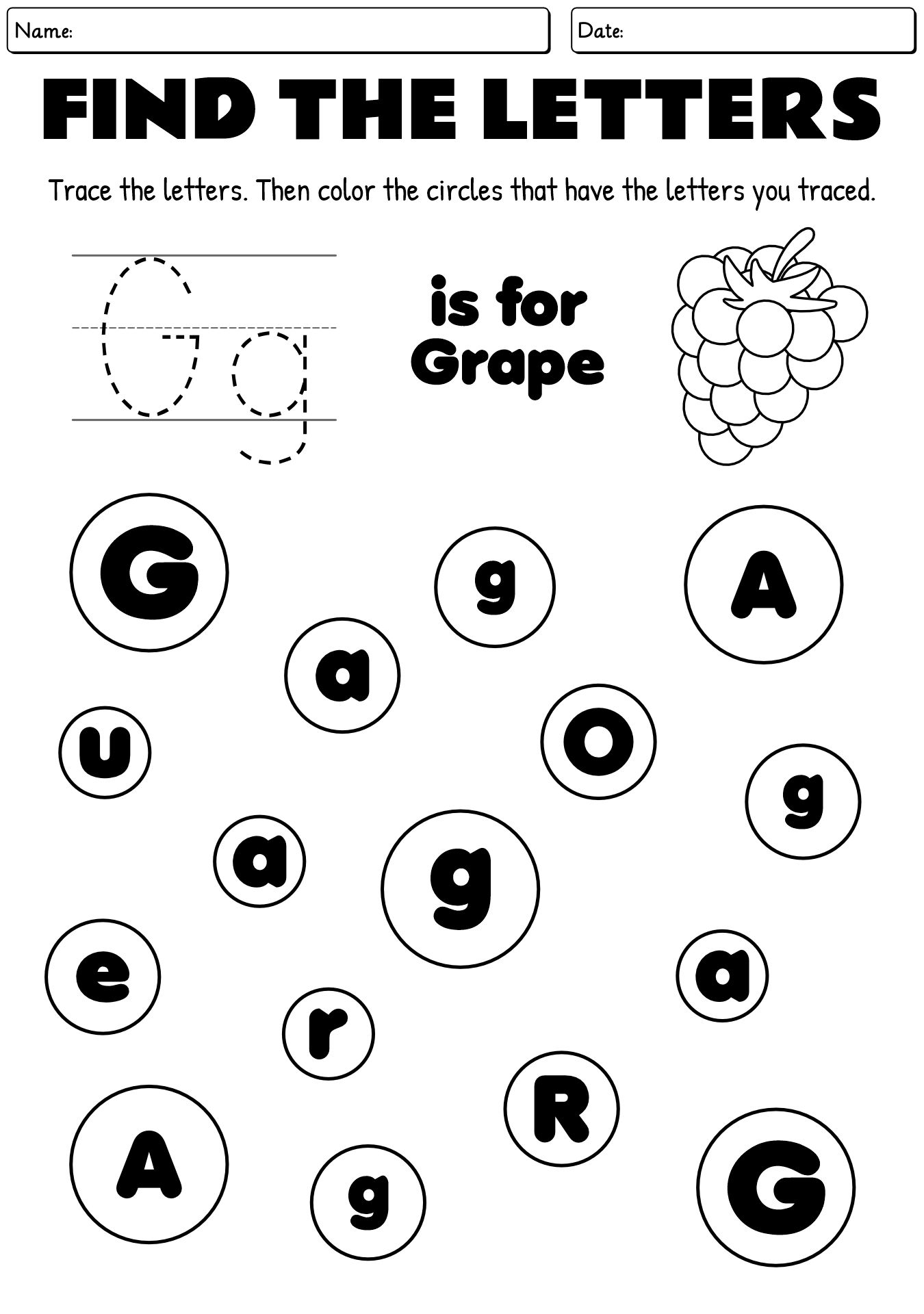 Kindergarten Letter Writing Worksheet