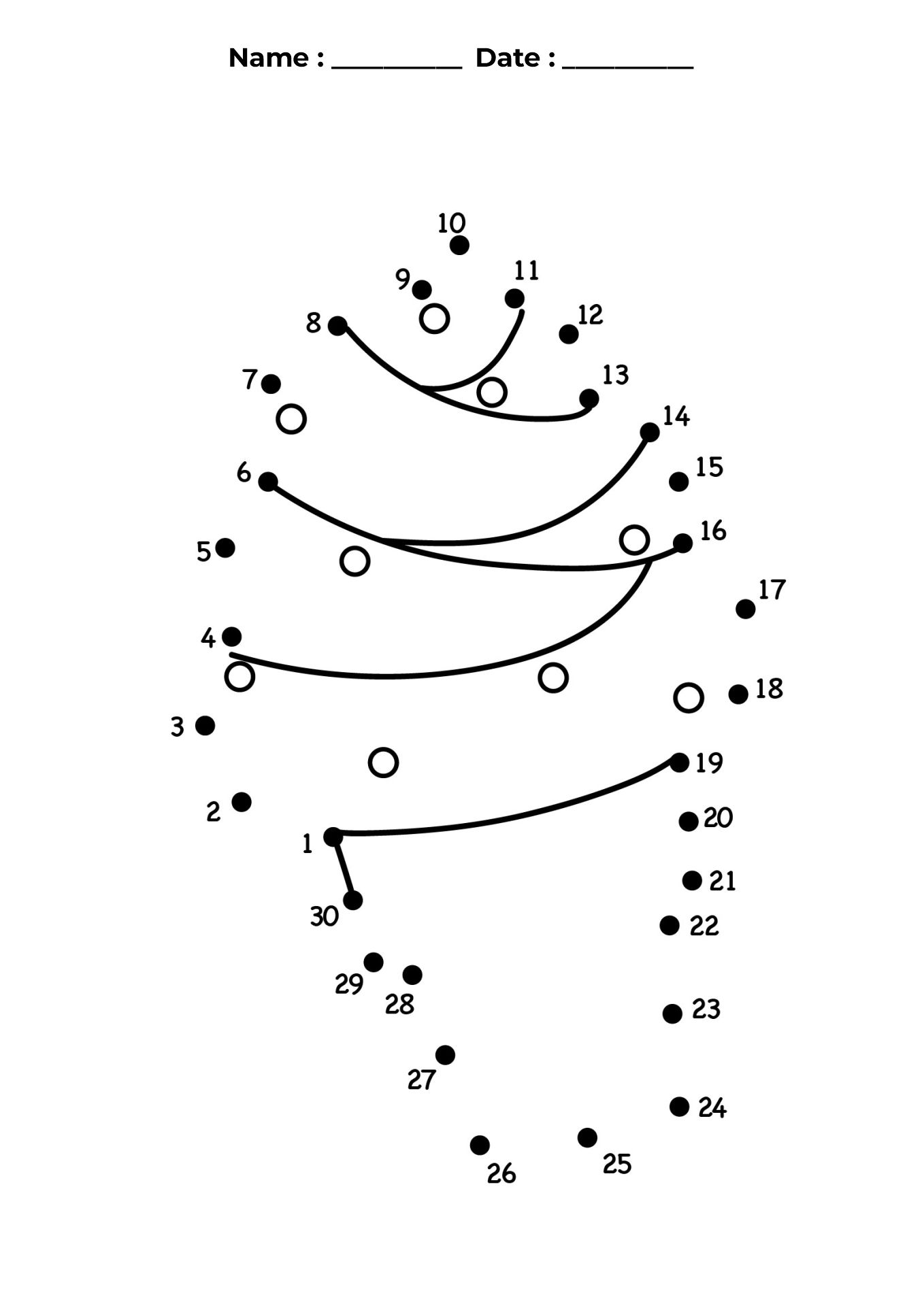 Kindergarten Summer Connect the Dots