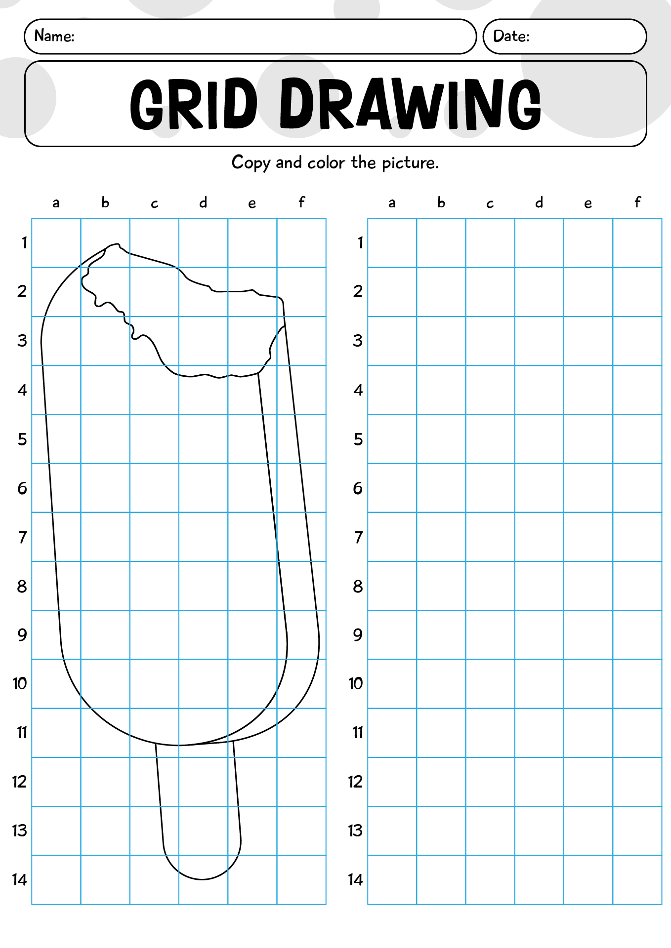 Summer Grid Drawings For Kids