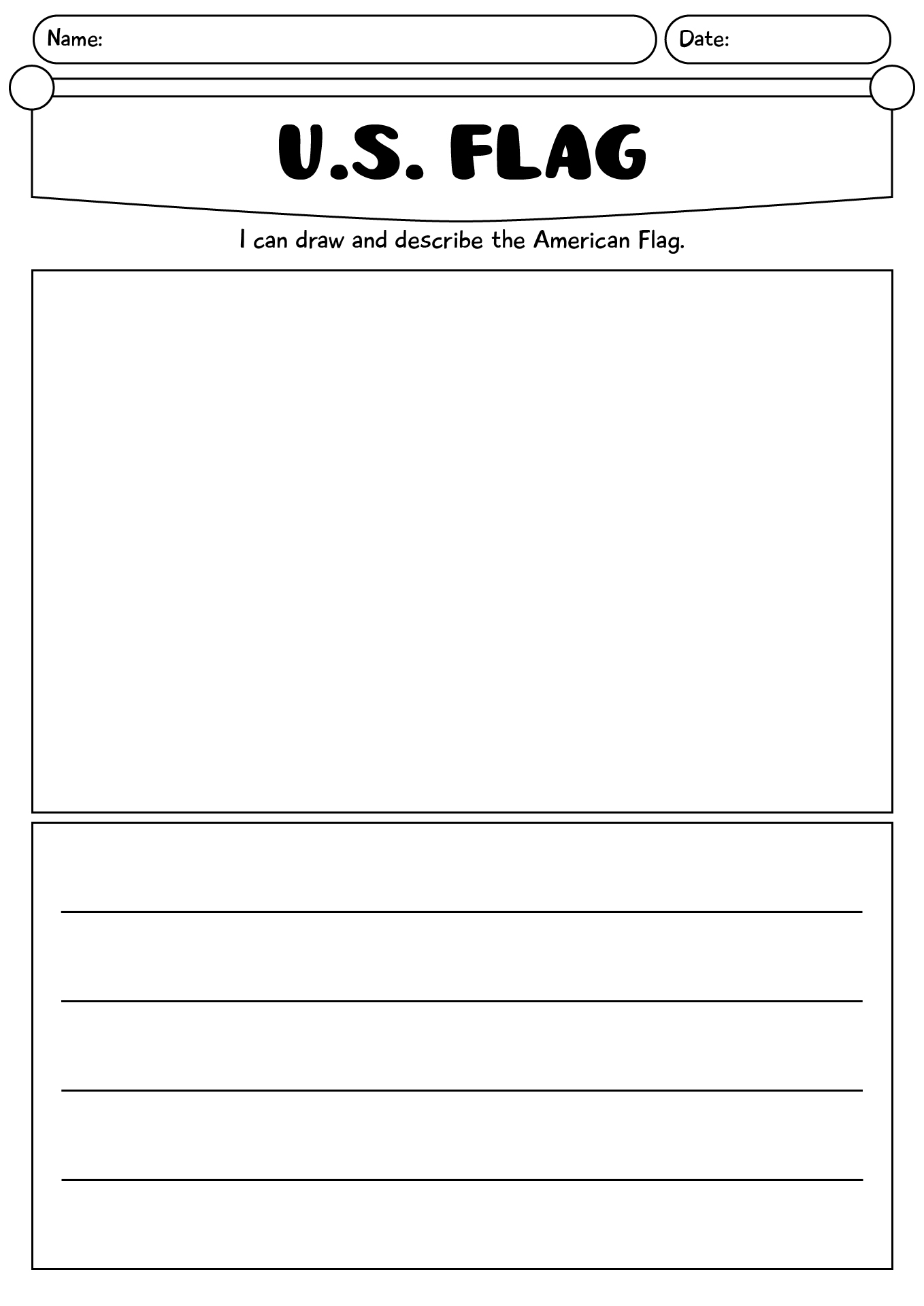 Worksheet About Flag For Elementary Students