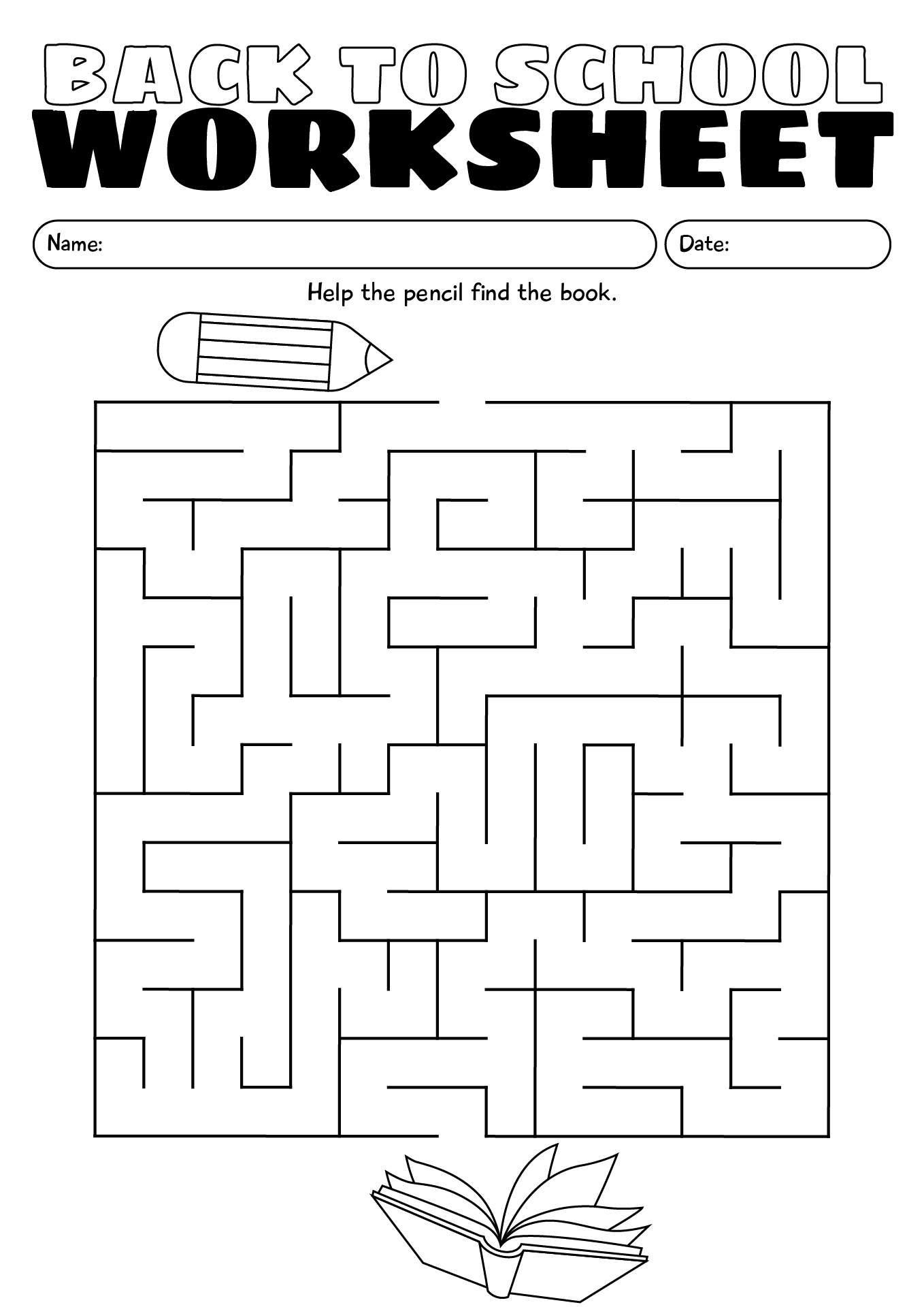 Back To School Worksheets For Kids