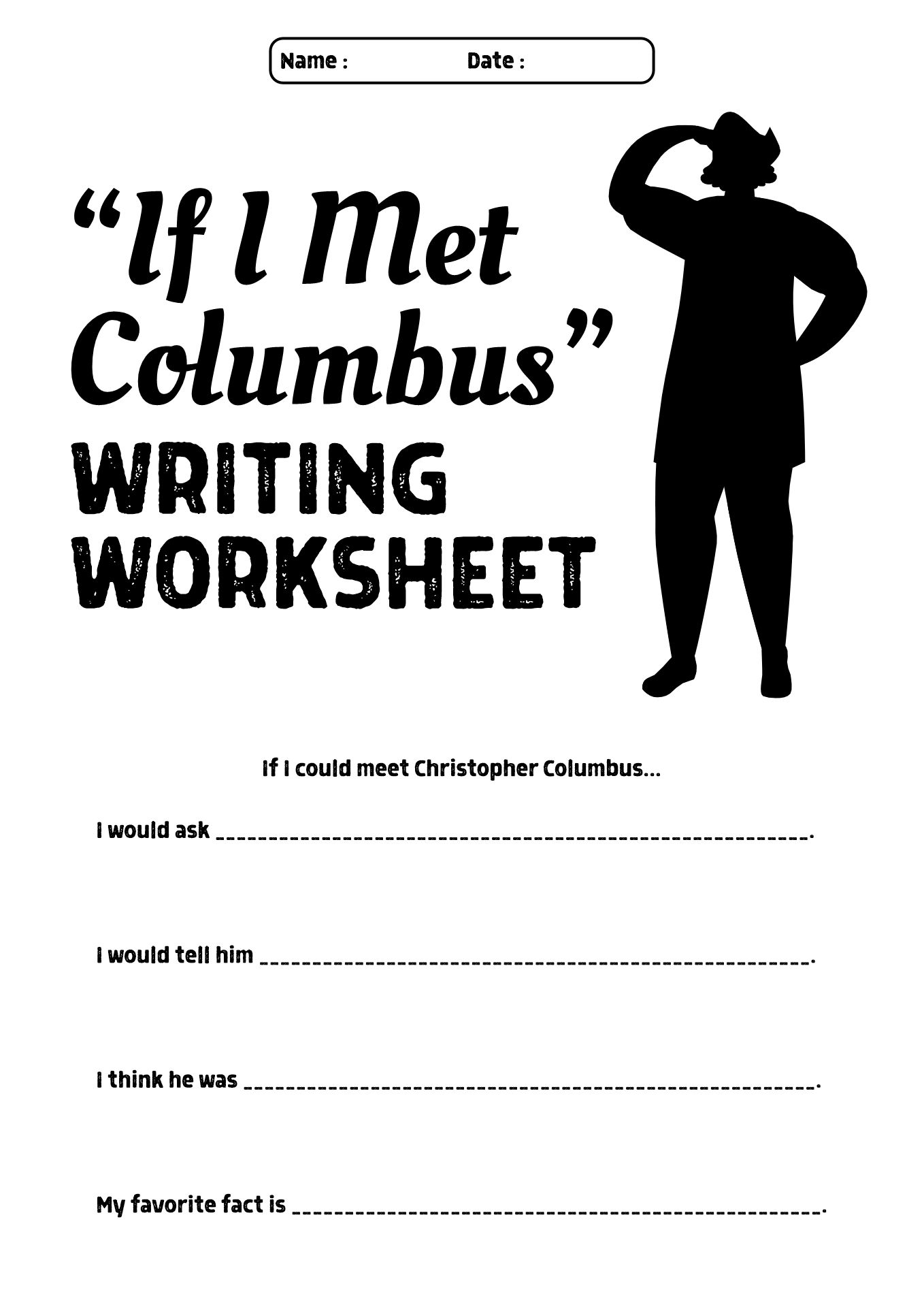 Christopher Columbus 2nd Grade History Worksheets