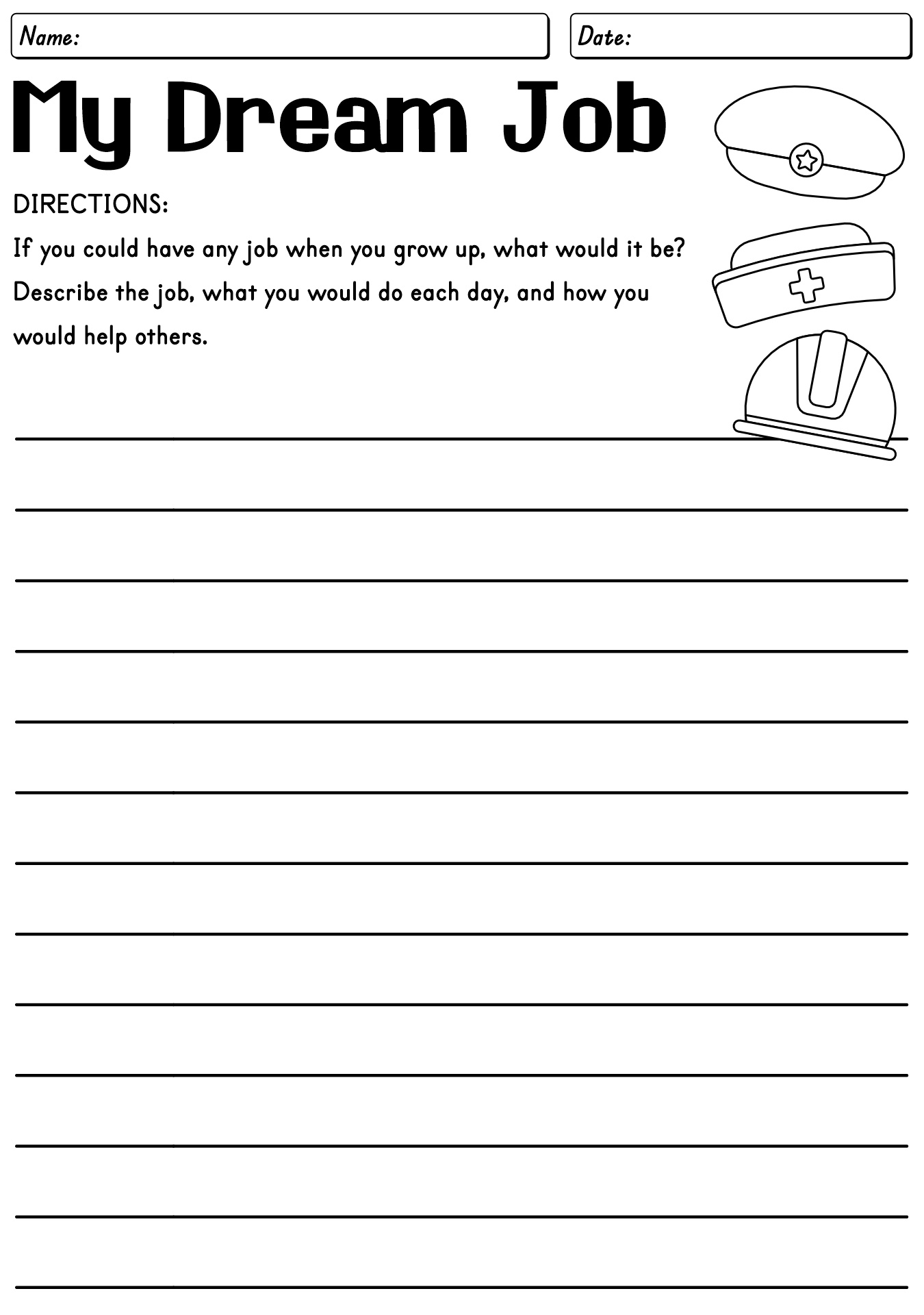 Classroom Worksheet For Labor Day