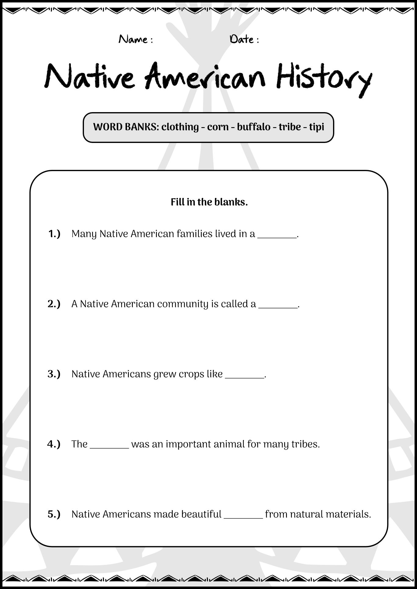 Early Childhood Education on Native American History