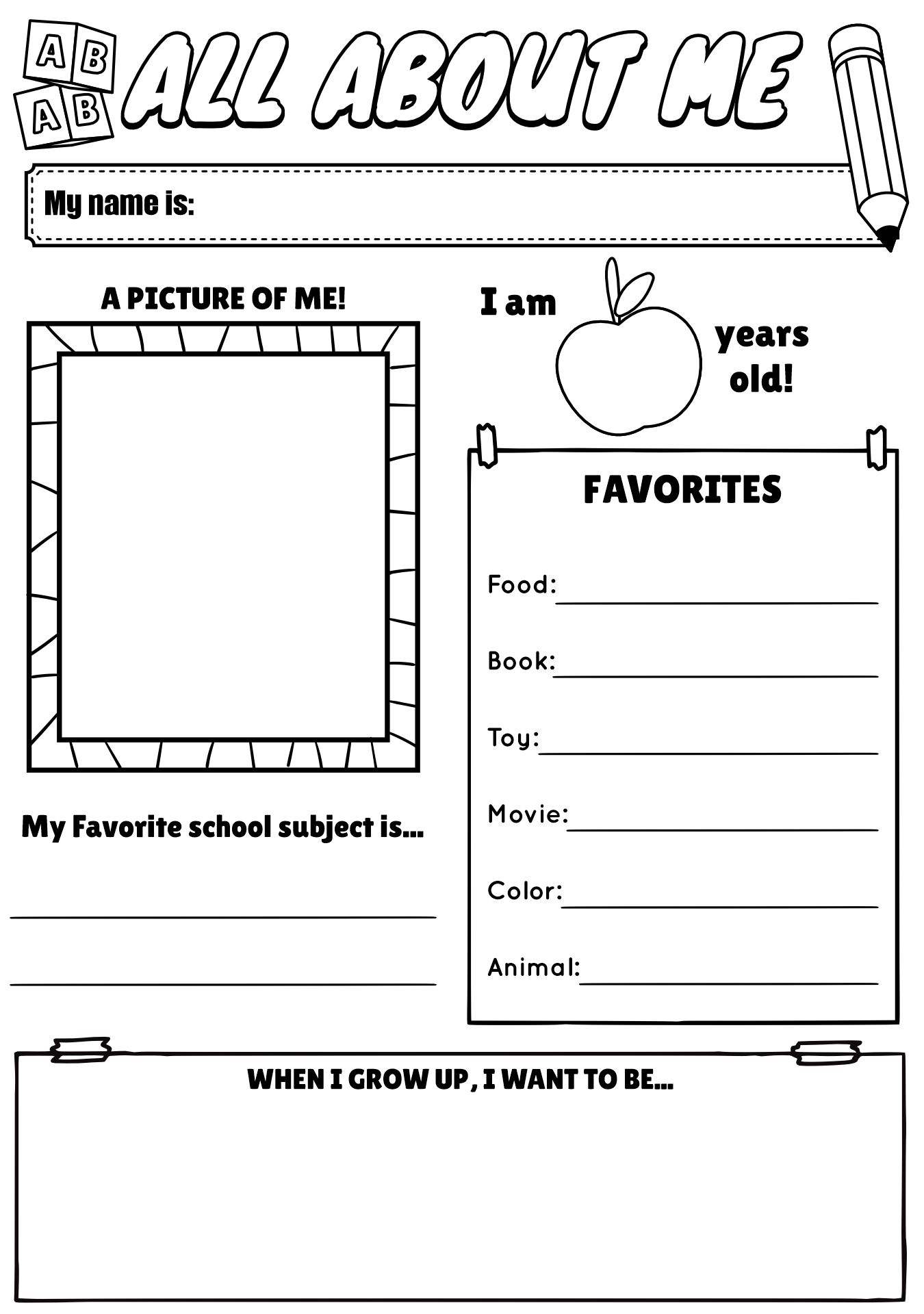 First Day Lesson Worksheet