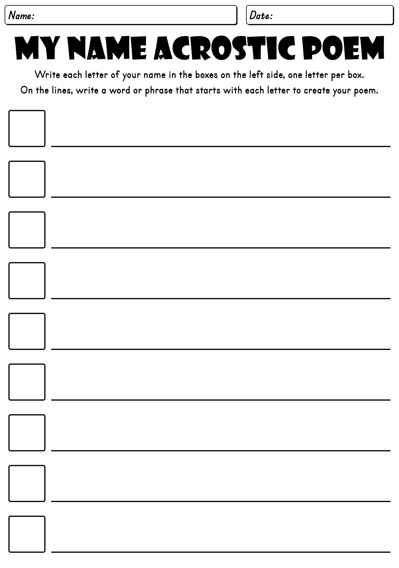 First Day of School Activity Worksheet for Students