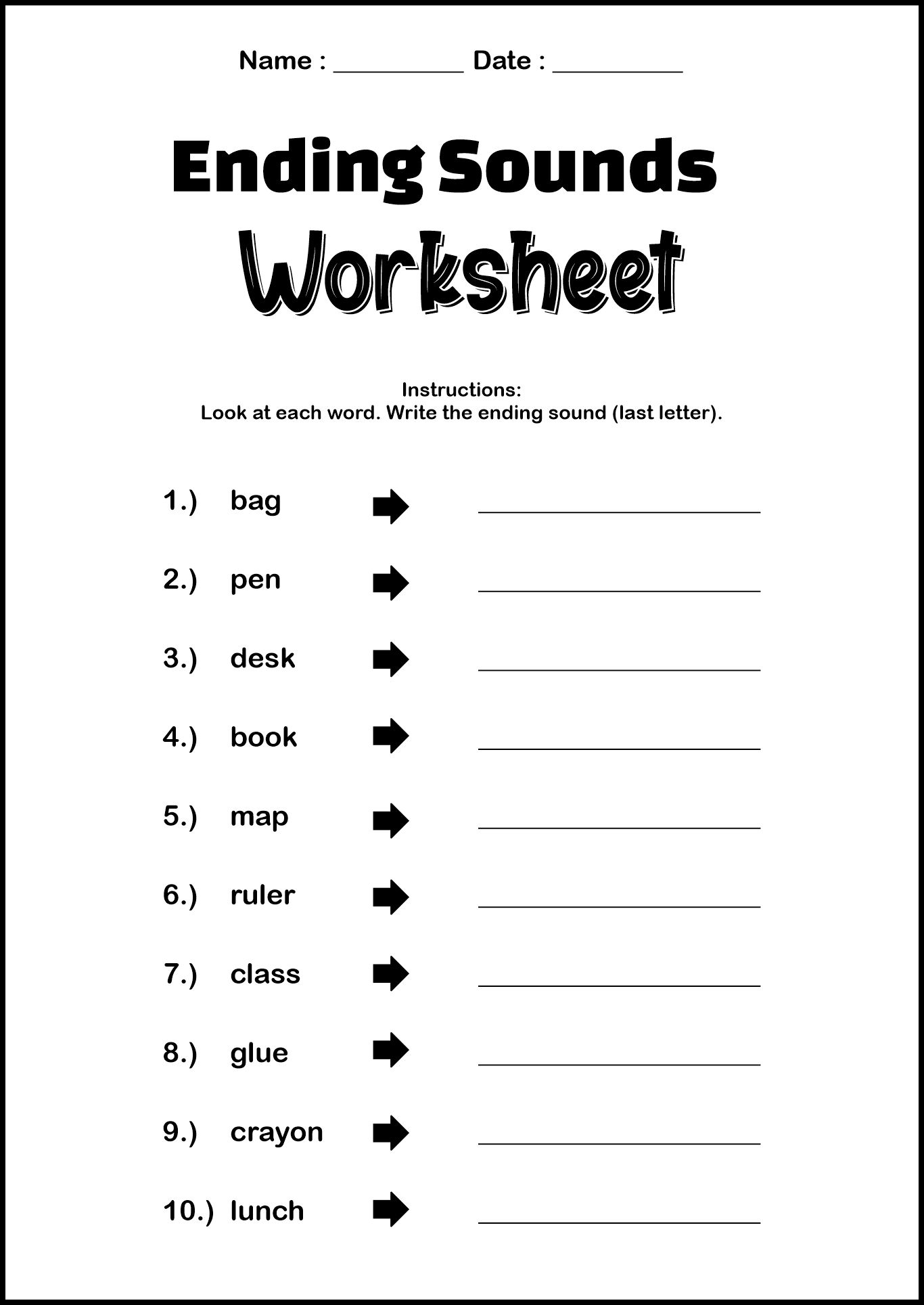 First Grade Back to School Phonics Activities Worksheets