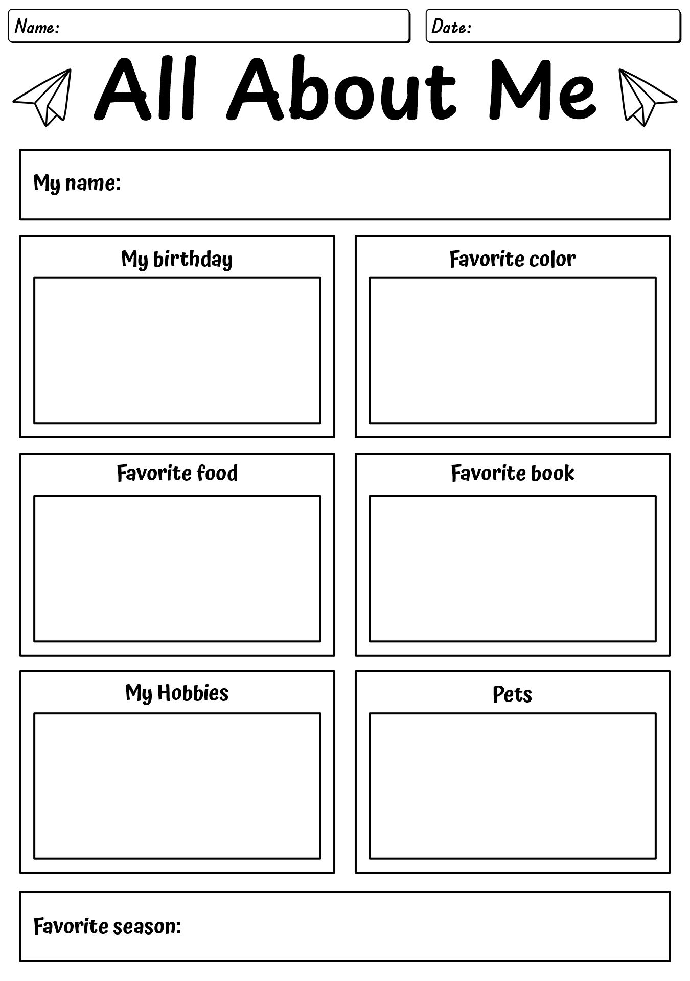 First Grade Back-to-School Worksheets