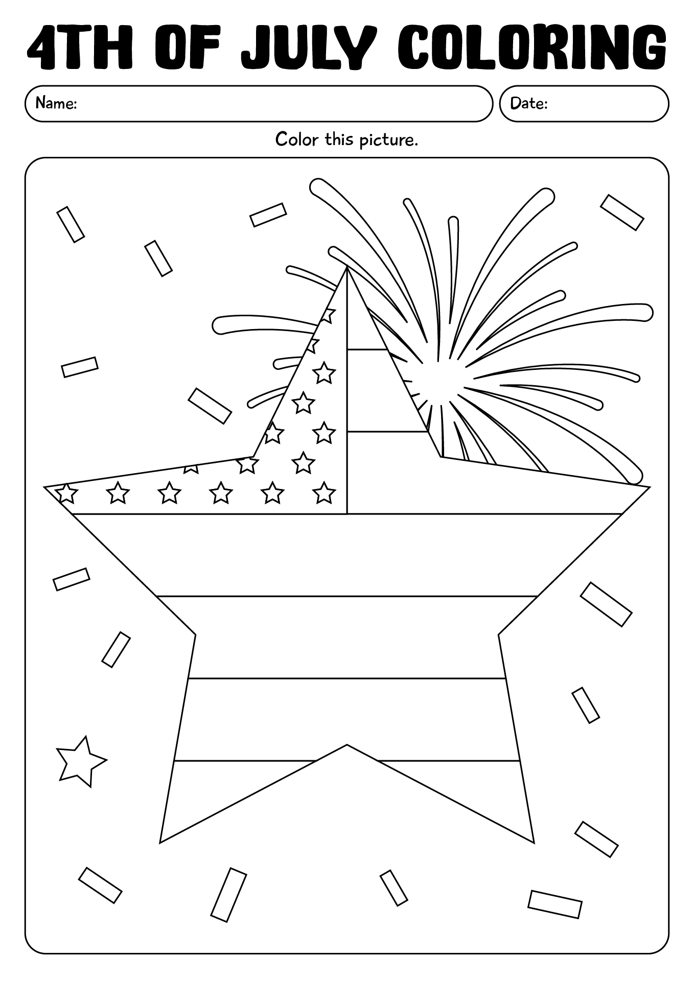 Fourth Of July Printable For Kids