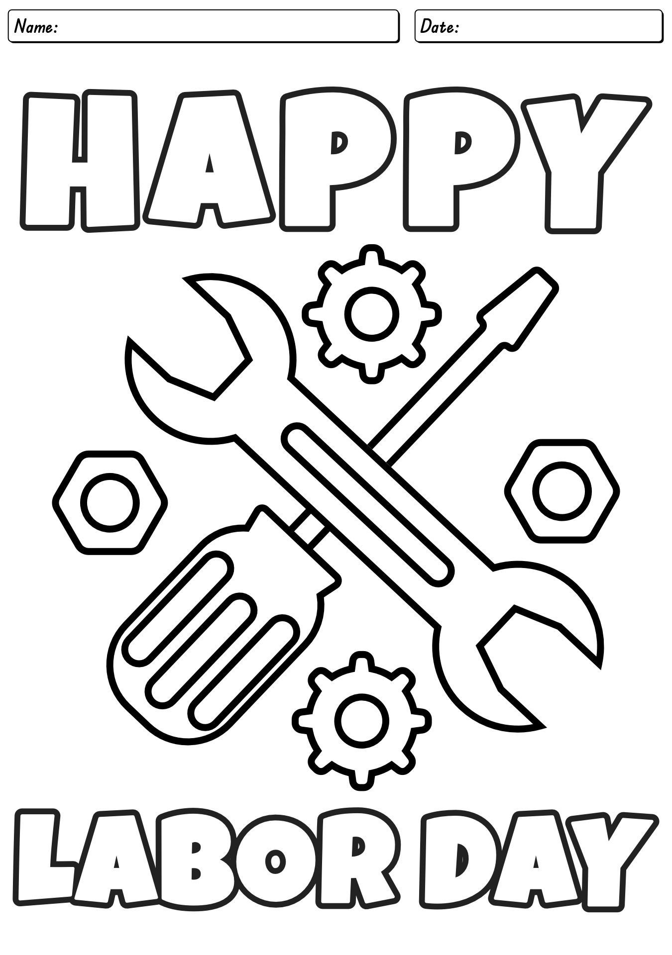 Fun Coloring Day Worksheet