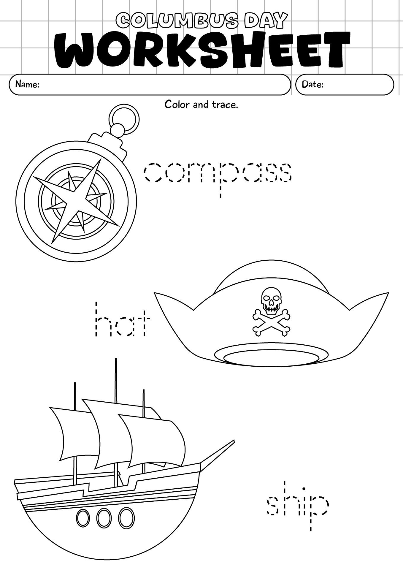 Fun Columbus Day Worksheets
