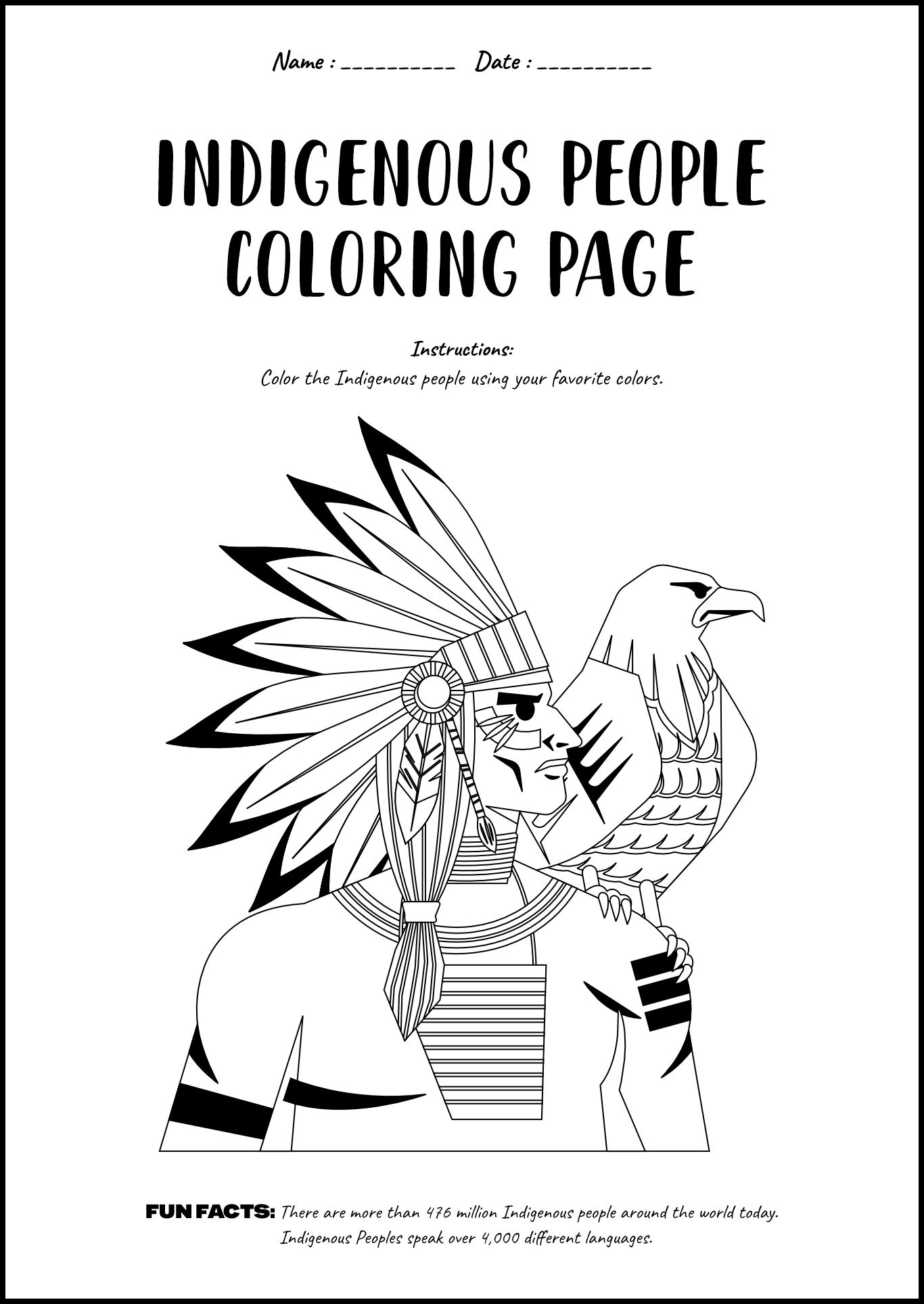 Indigenous Peoples Worksheets for Young Learners
