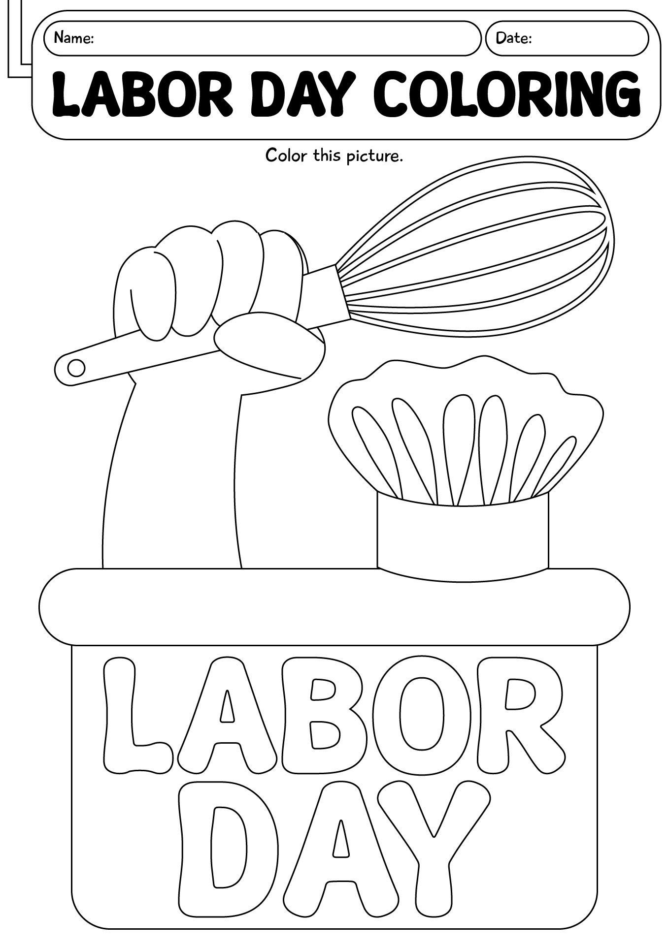 Labor Day Coloring Pages Printable