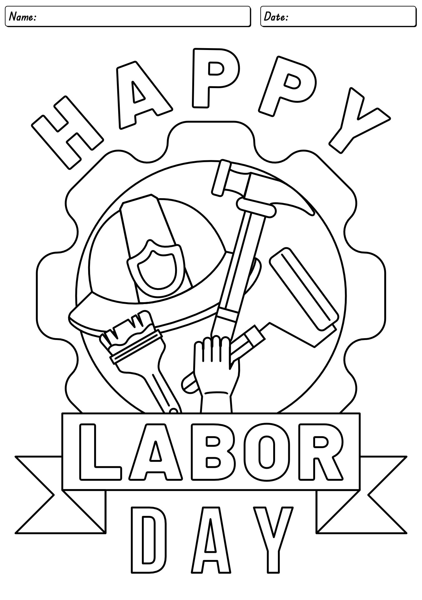 Labor Day Printable Activities Grade 1