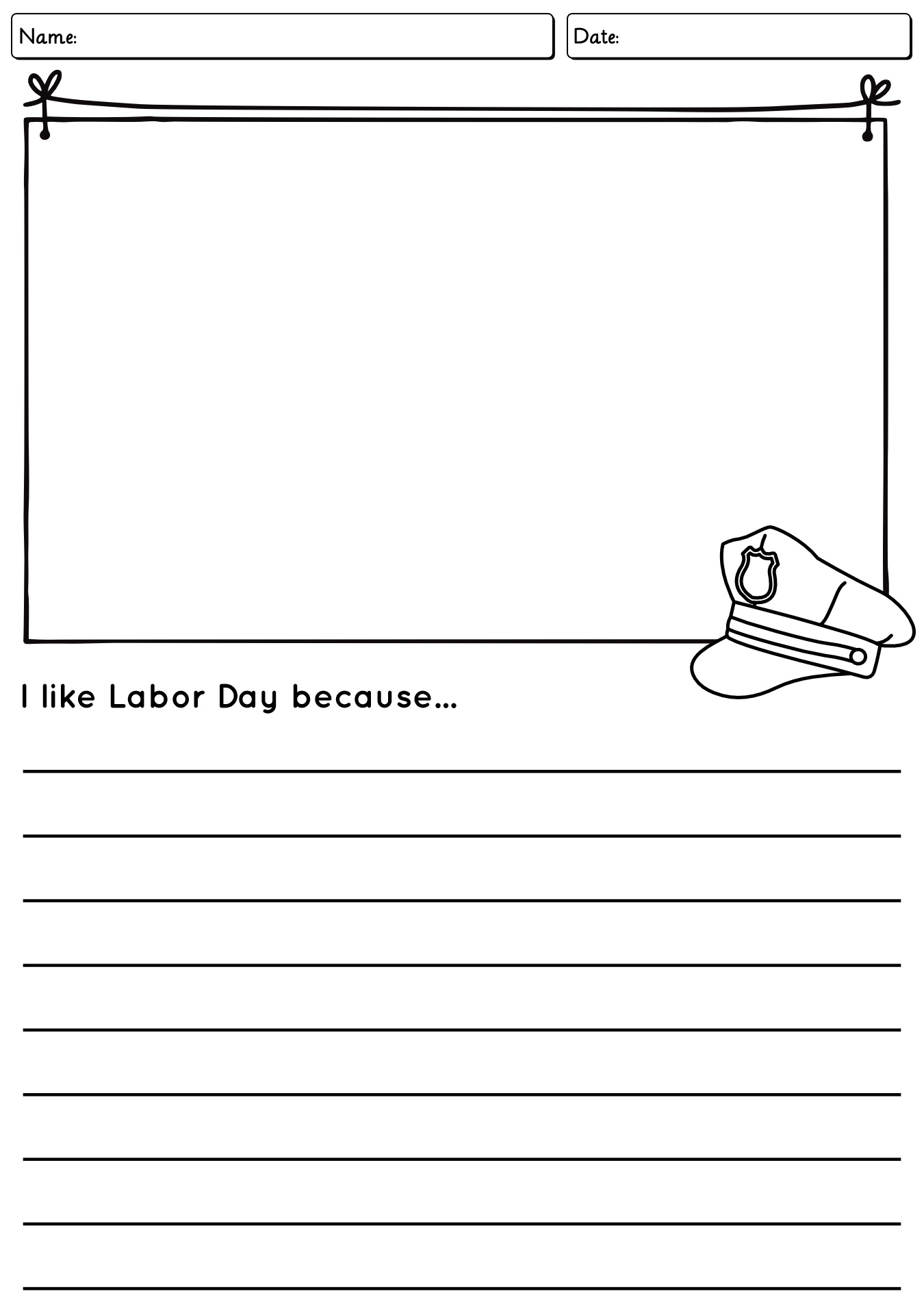 Labor Day Writing Worksheet