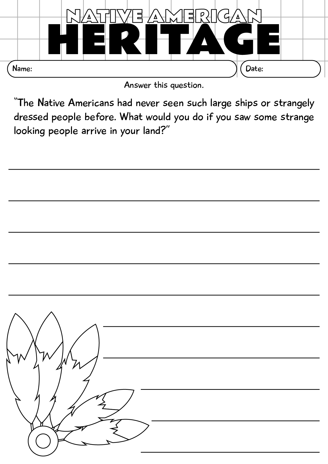 Native American Heritage Month Worksheet