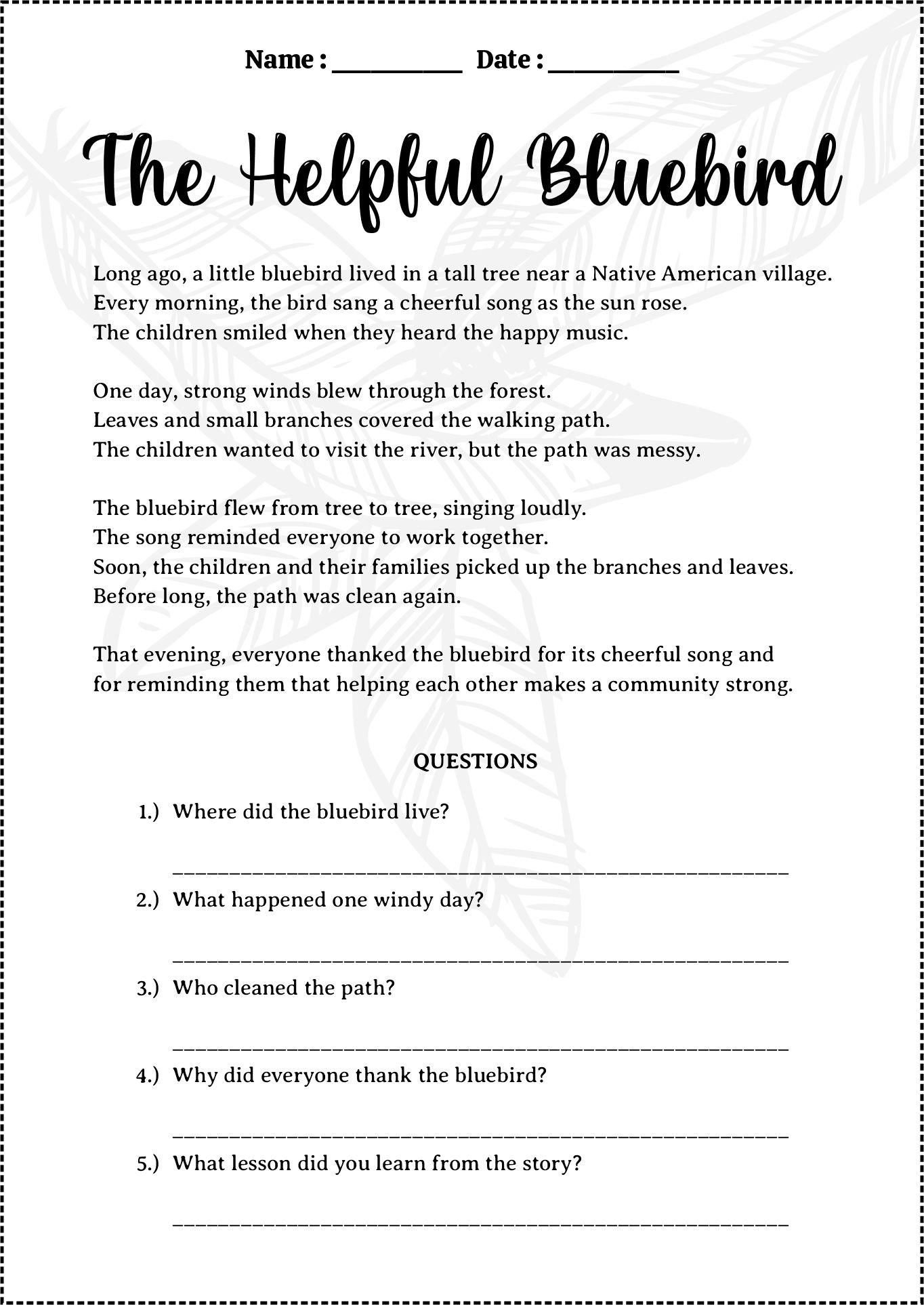 Native American Stories for Kindergarten