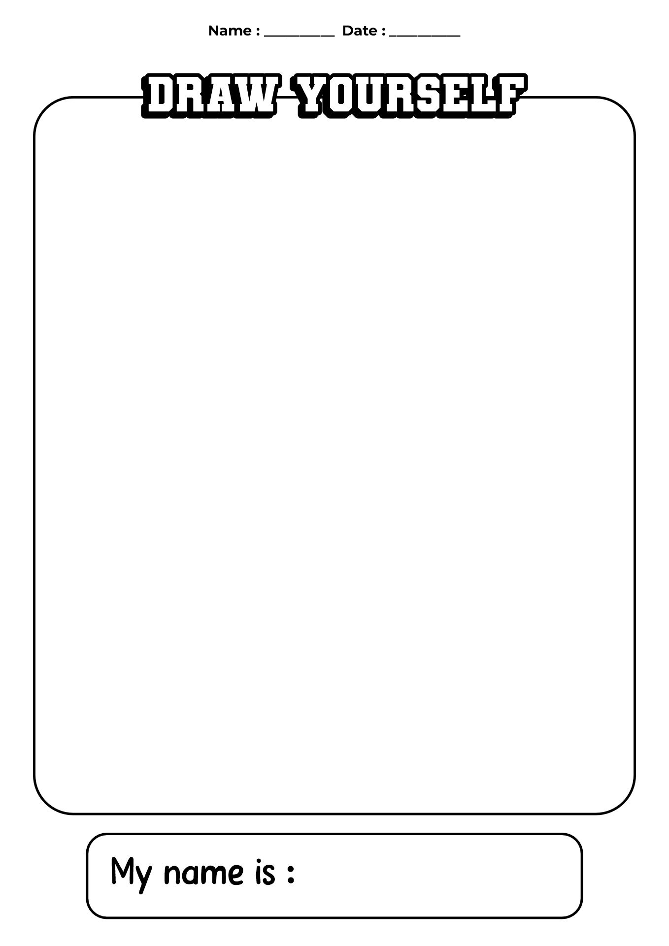 Pre-K First Day Icebreaker Activity Sheet