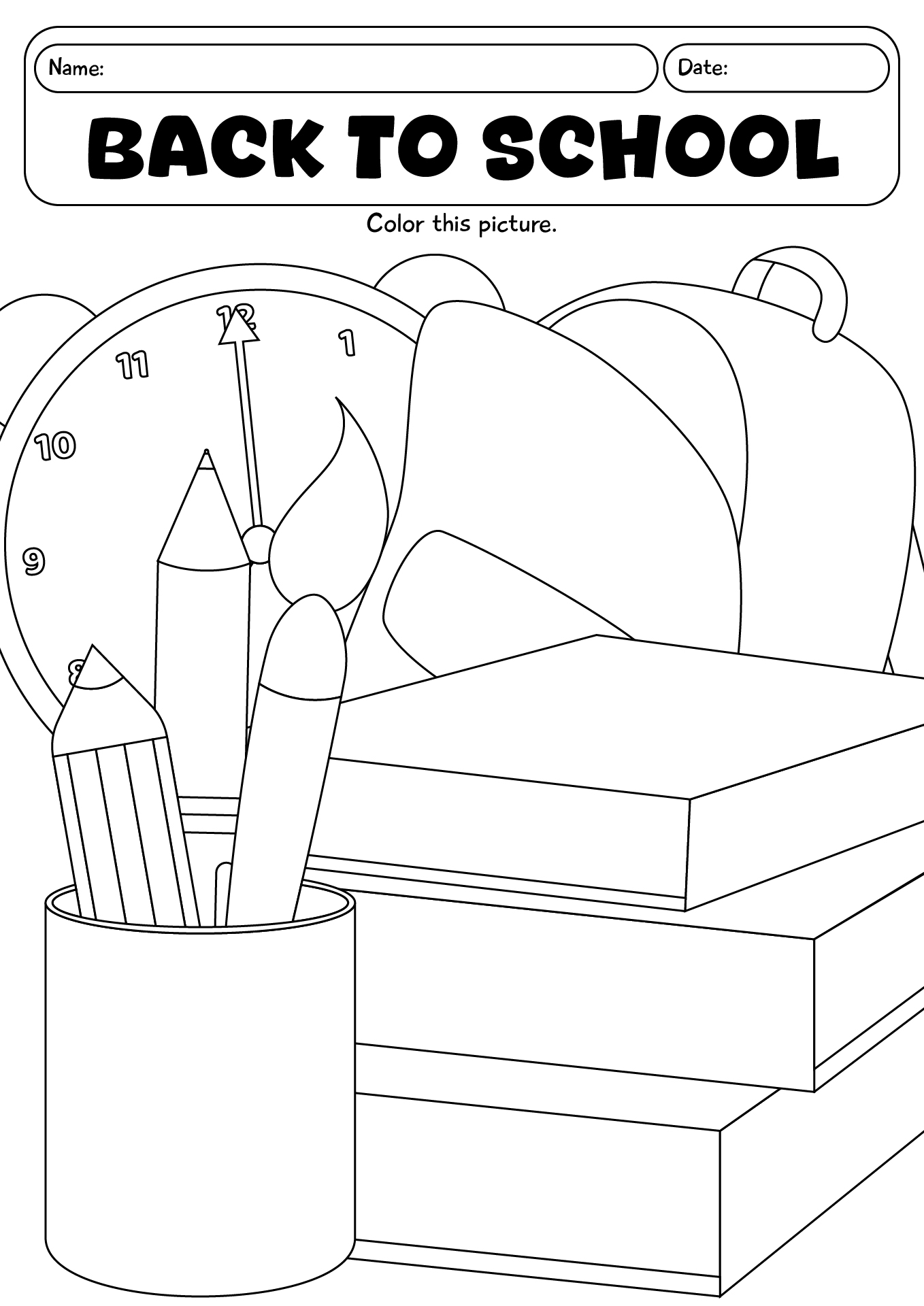 School Coloring Pages For Grade 3