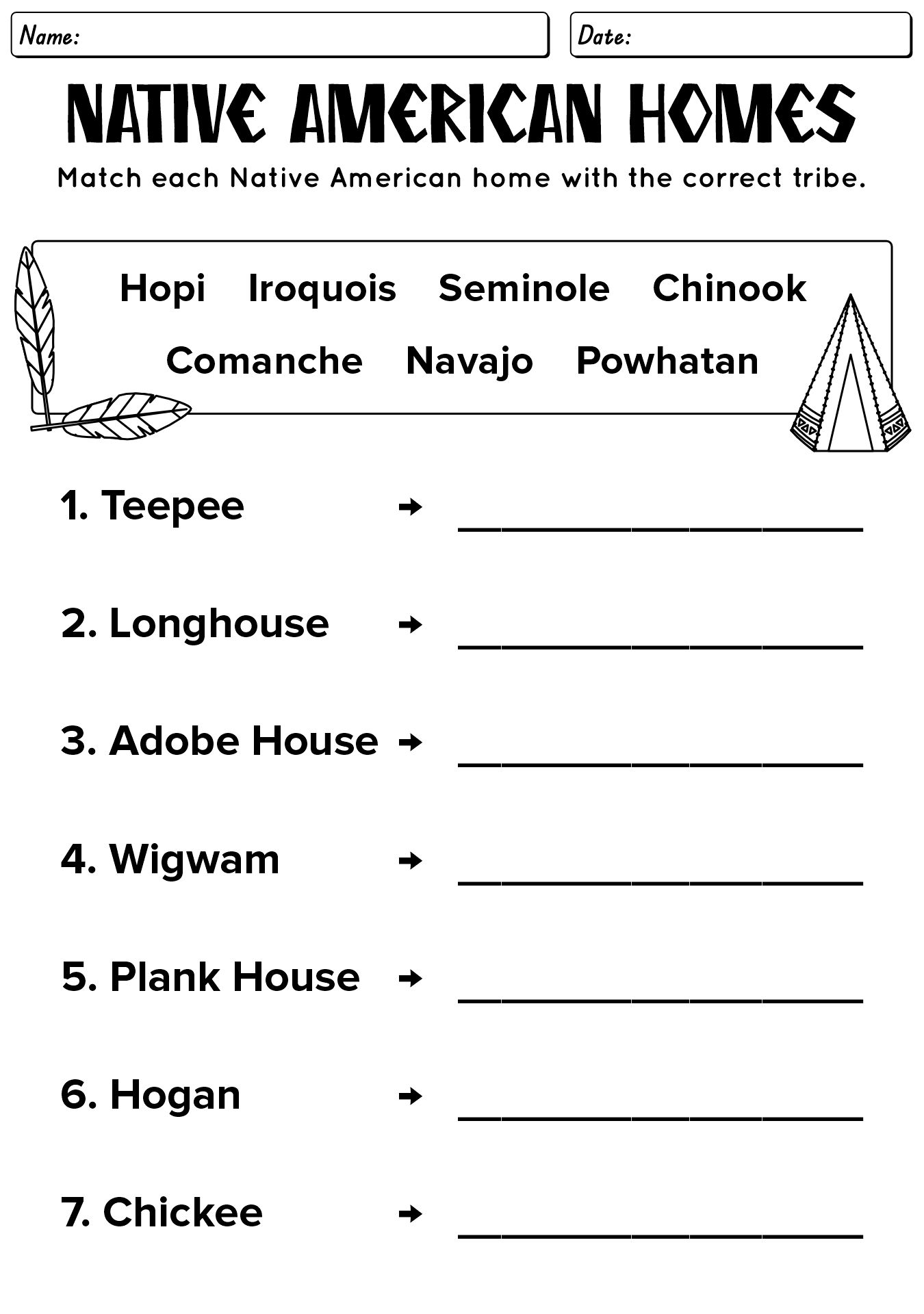 Second Grade Native American Culture Activities