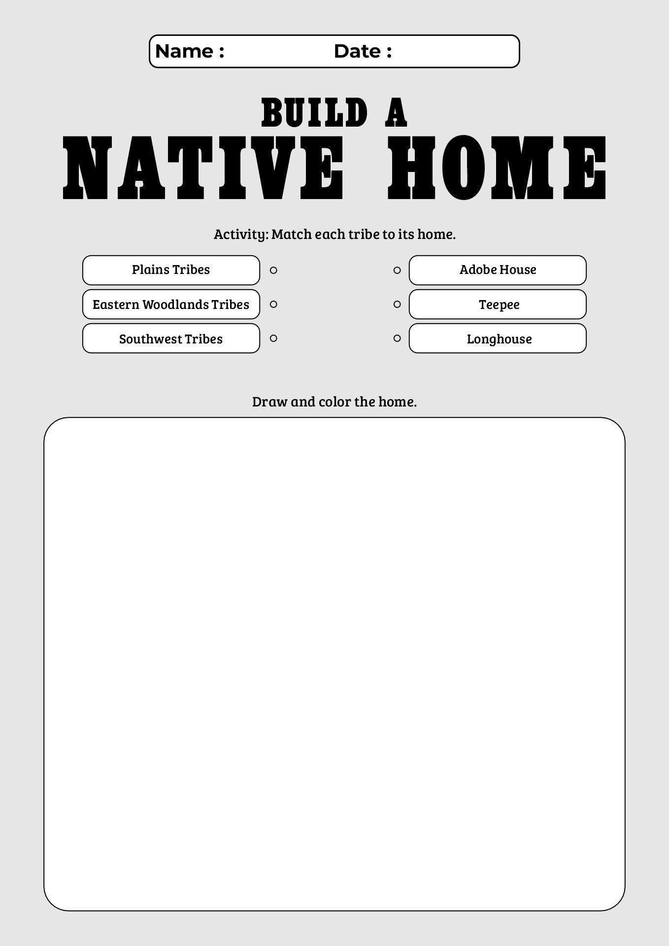 Second Grade Native American Lifestyle Activities