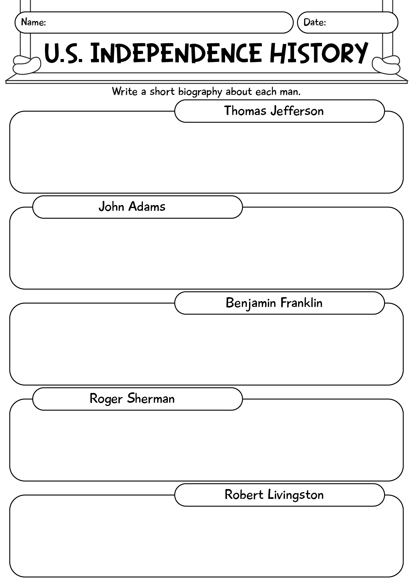 U.S. Independence History Speeches Worksheets