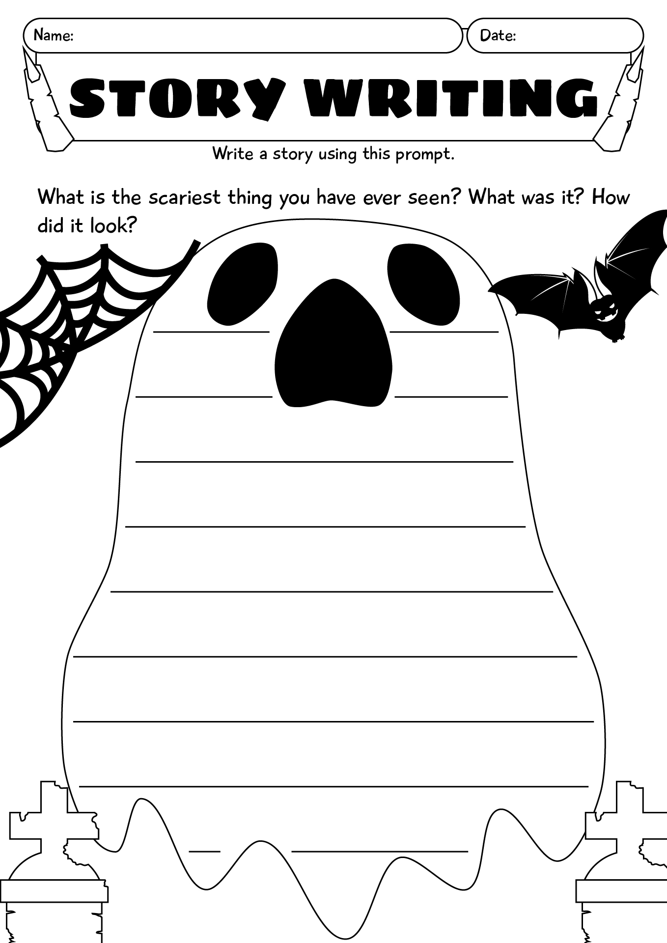 4th Grade Halloween Writing Worksheets