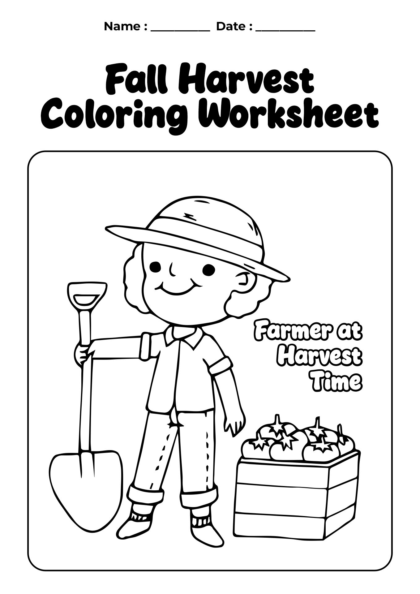 Fall Harvest Reading Worksheets for Students