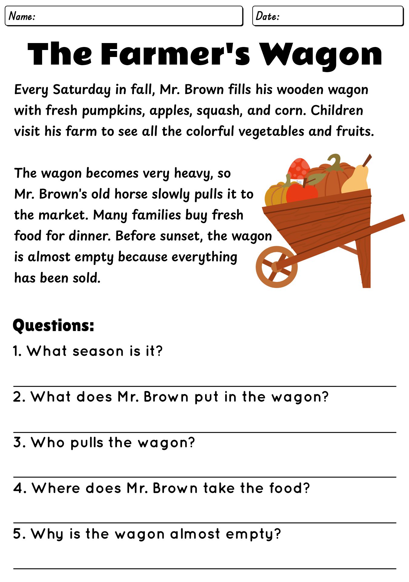 Fall Reading Practice for Young Learners