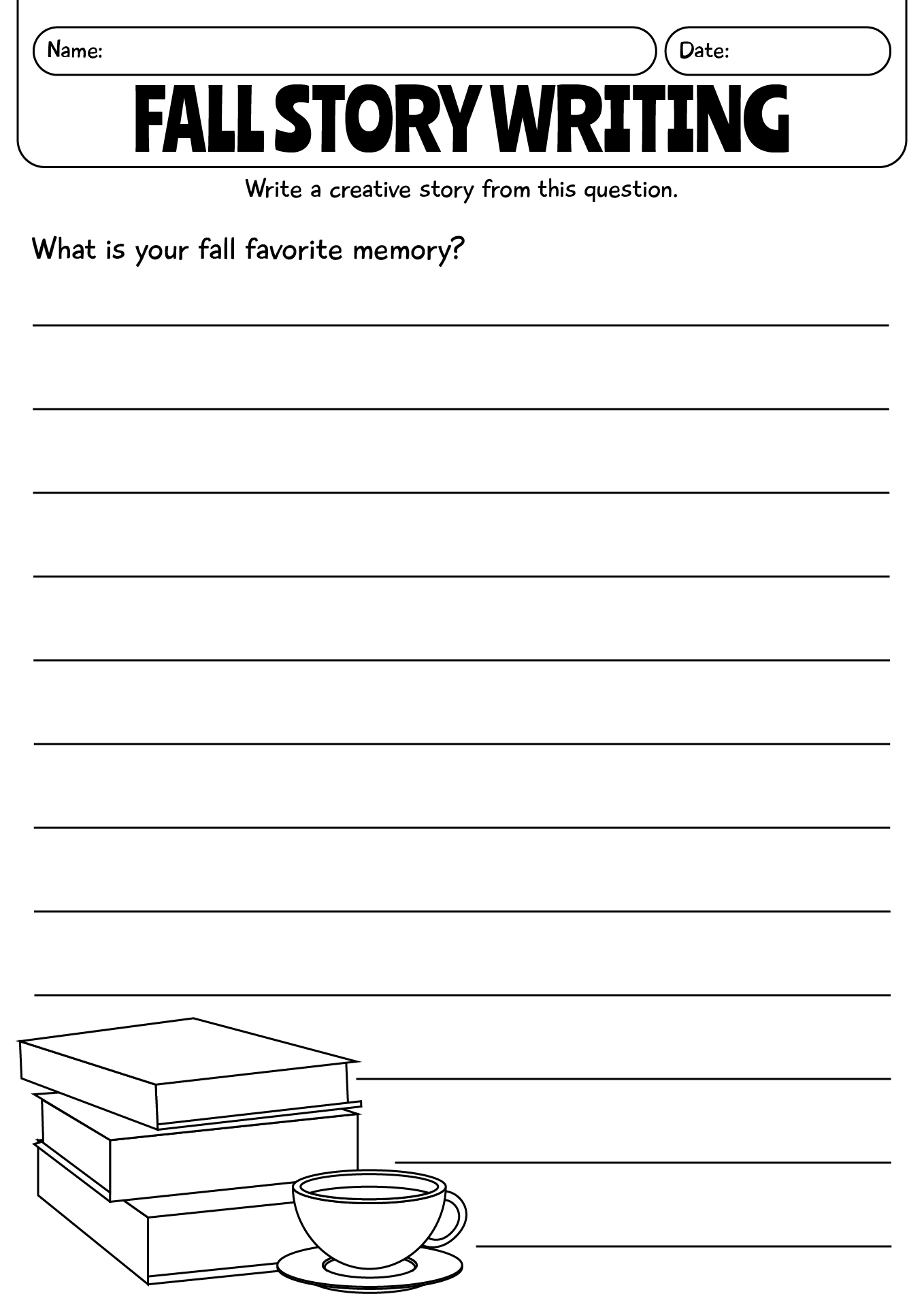 Fall Story Writing Worksheet