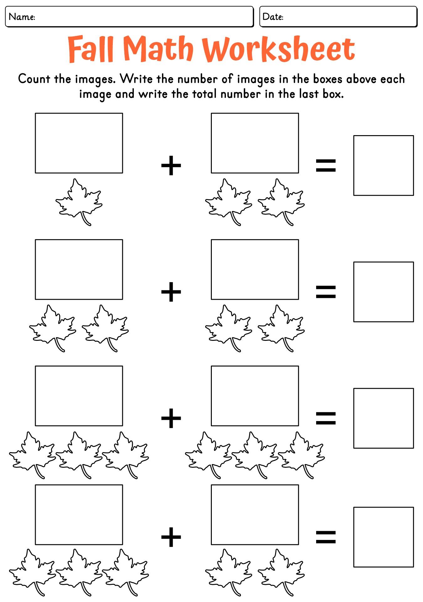 Fall Worksheets For Kids