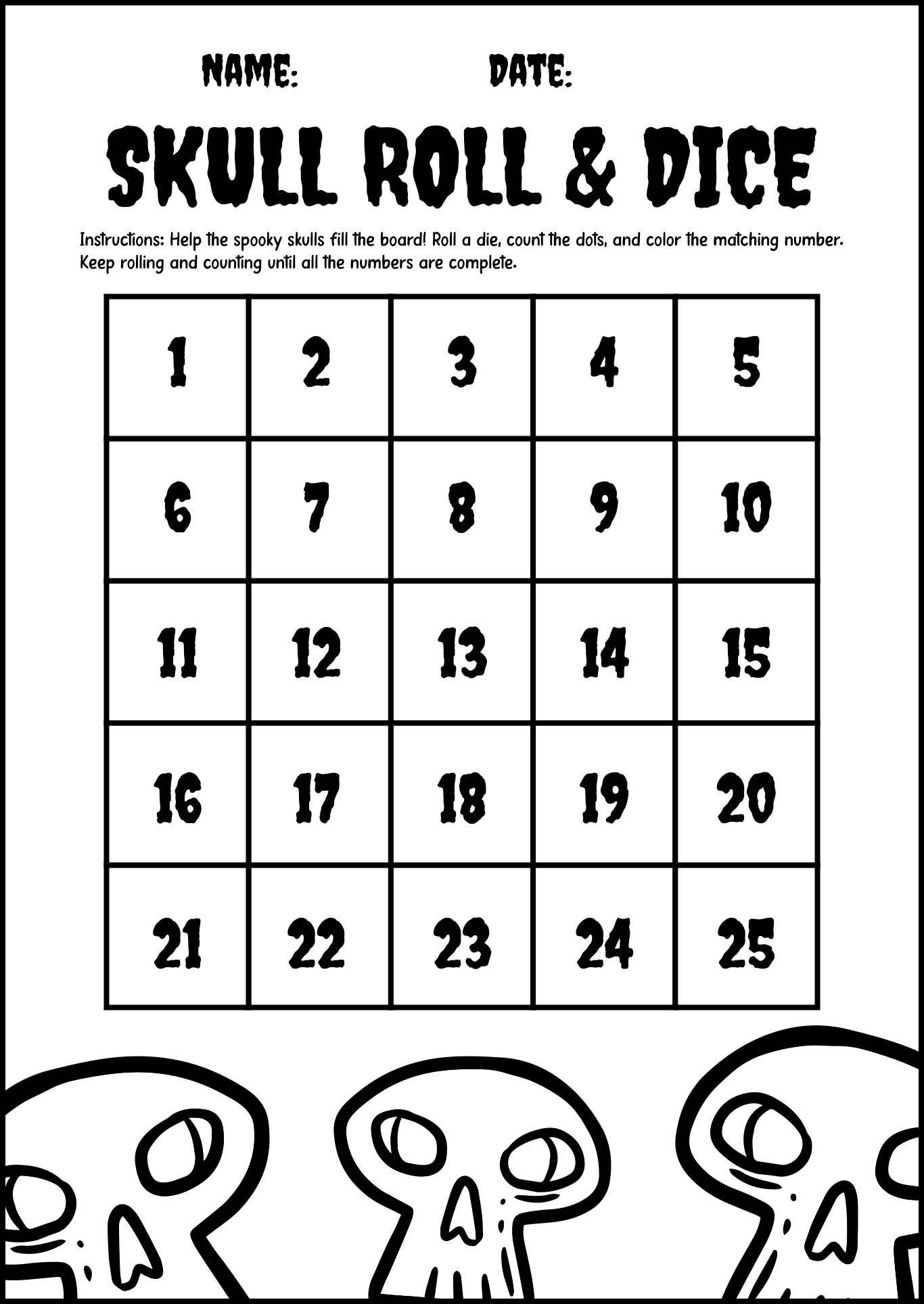 First Grade Halloween Counting Worksheets