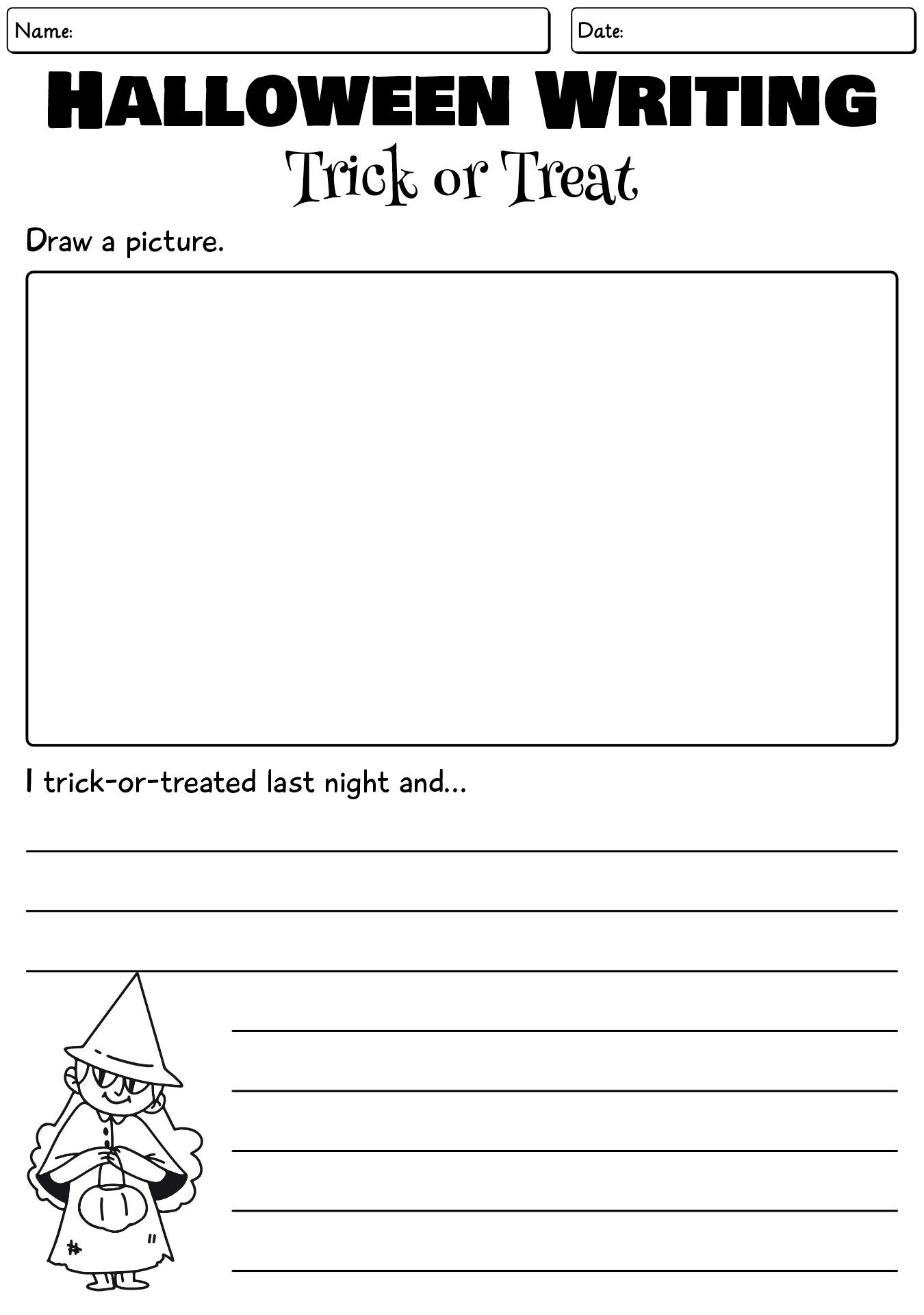Halloween Activities Printable Worksheet
