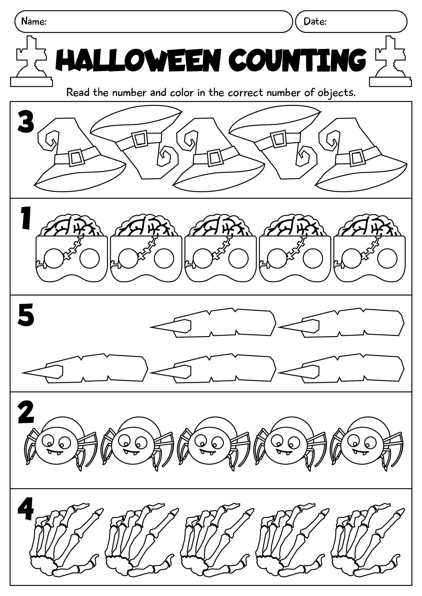 Halloween Counting Fun Worksheet