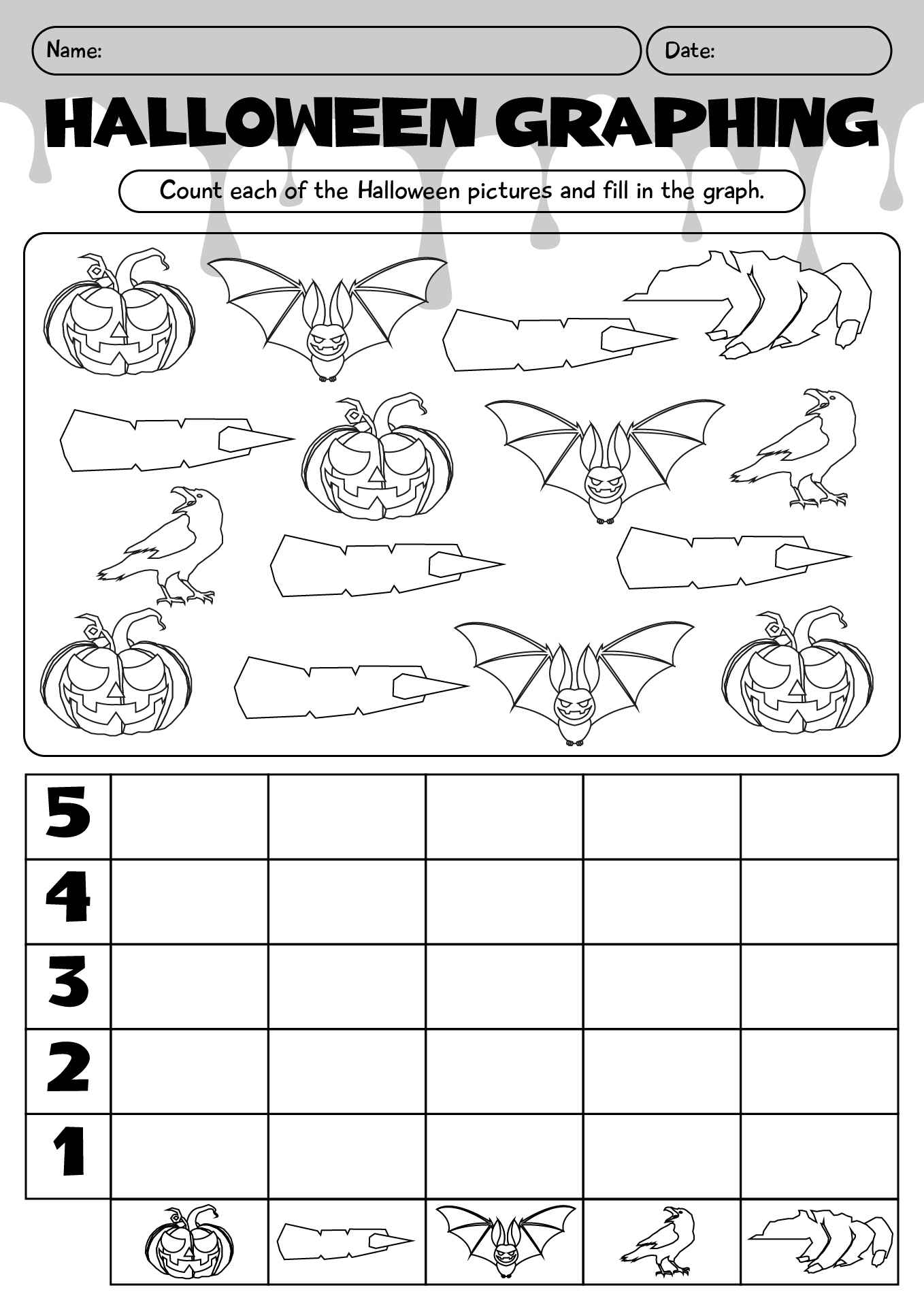 Halloween Graphing Worksheet For Student