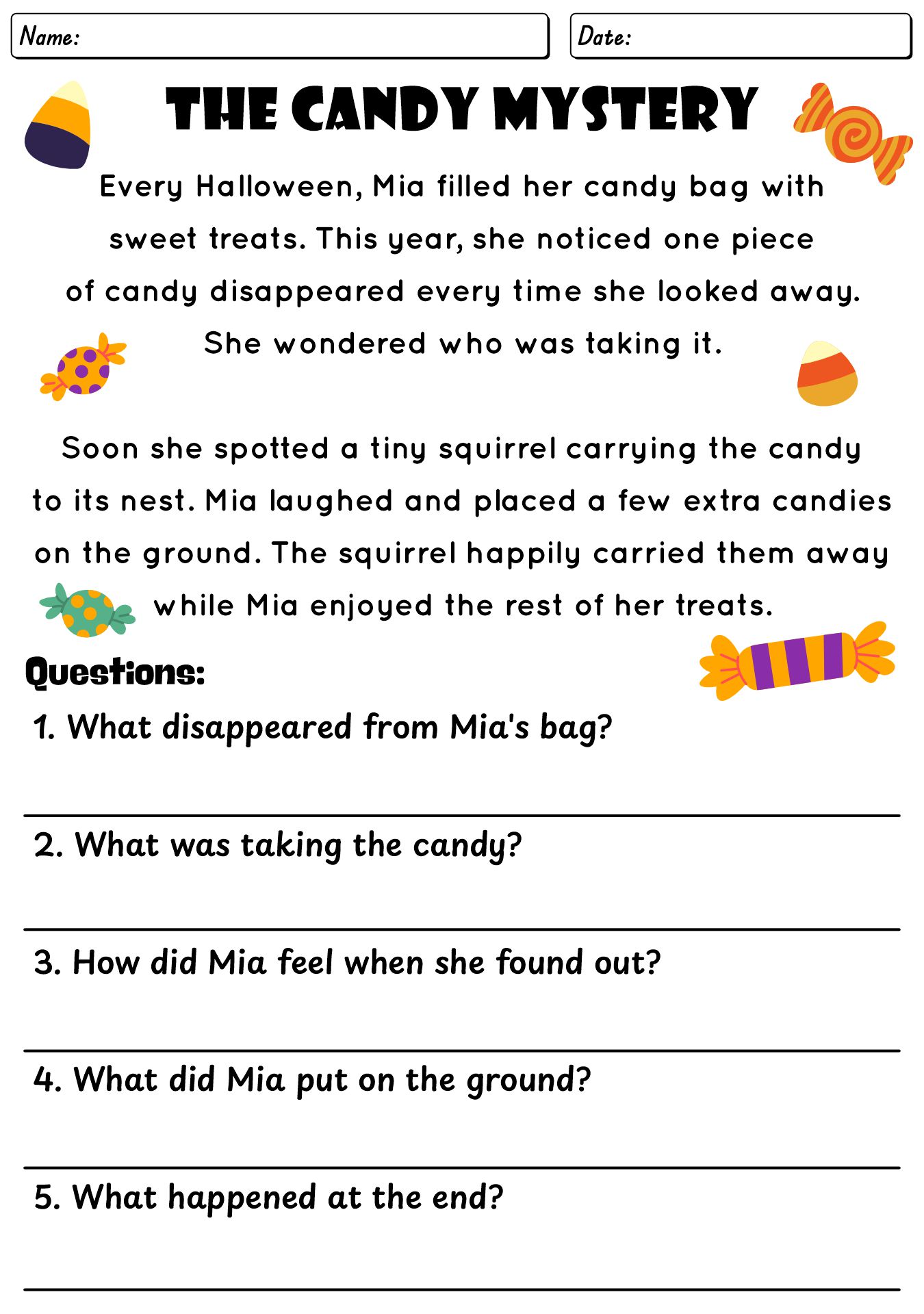 Halloween History Reading Worksheets