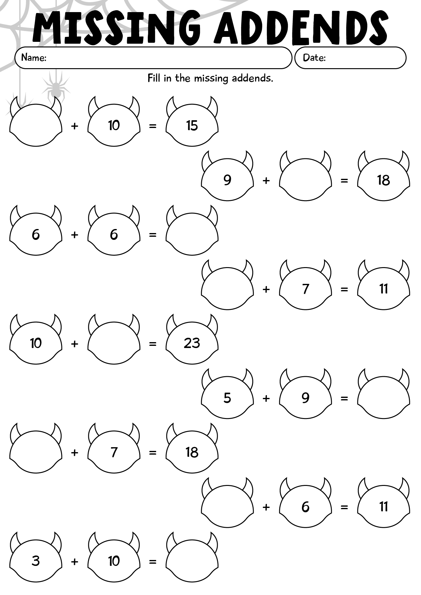 Halloween Math Activities For 1st Grade