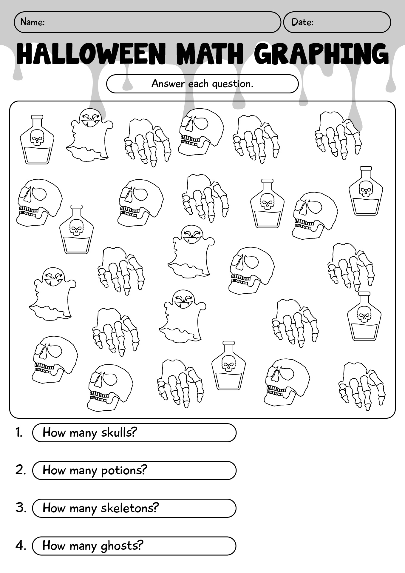 Halloween Math Graphing Worksheets