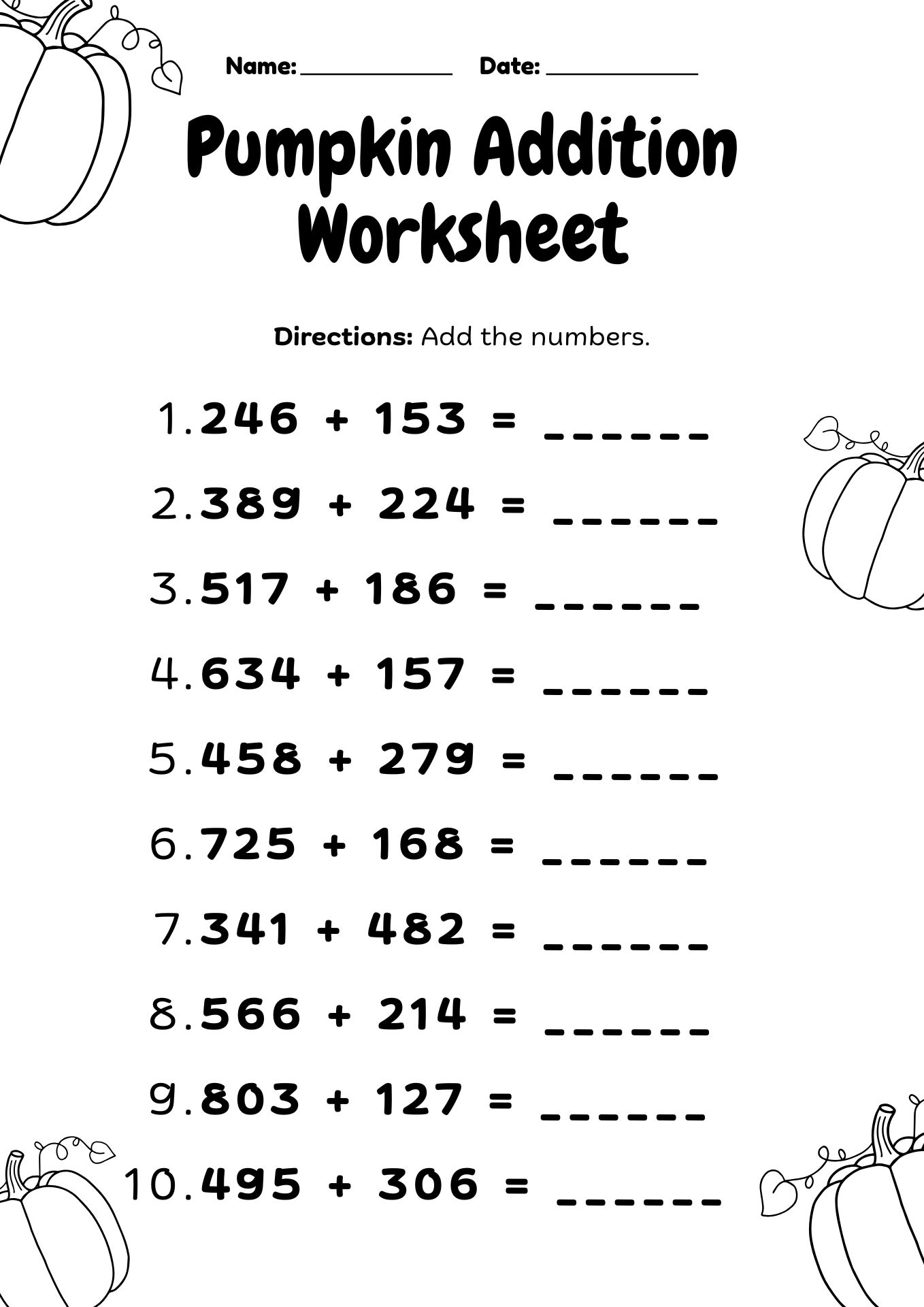 Halloween Math Worksheets 3rd Grade