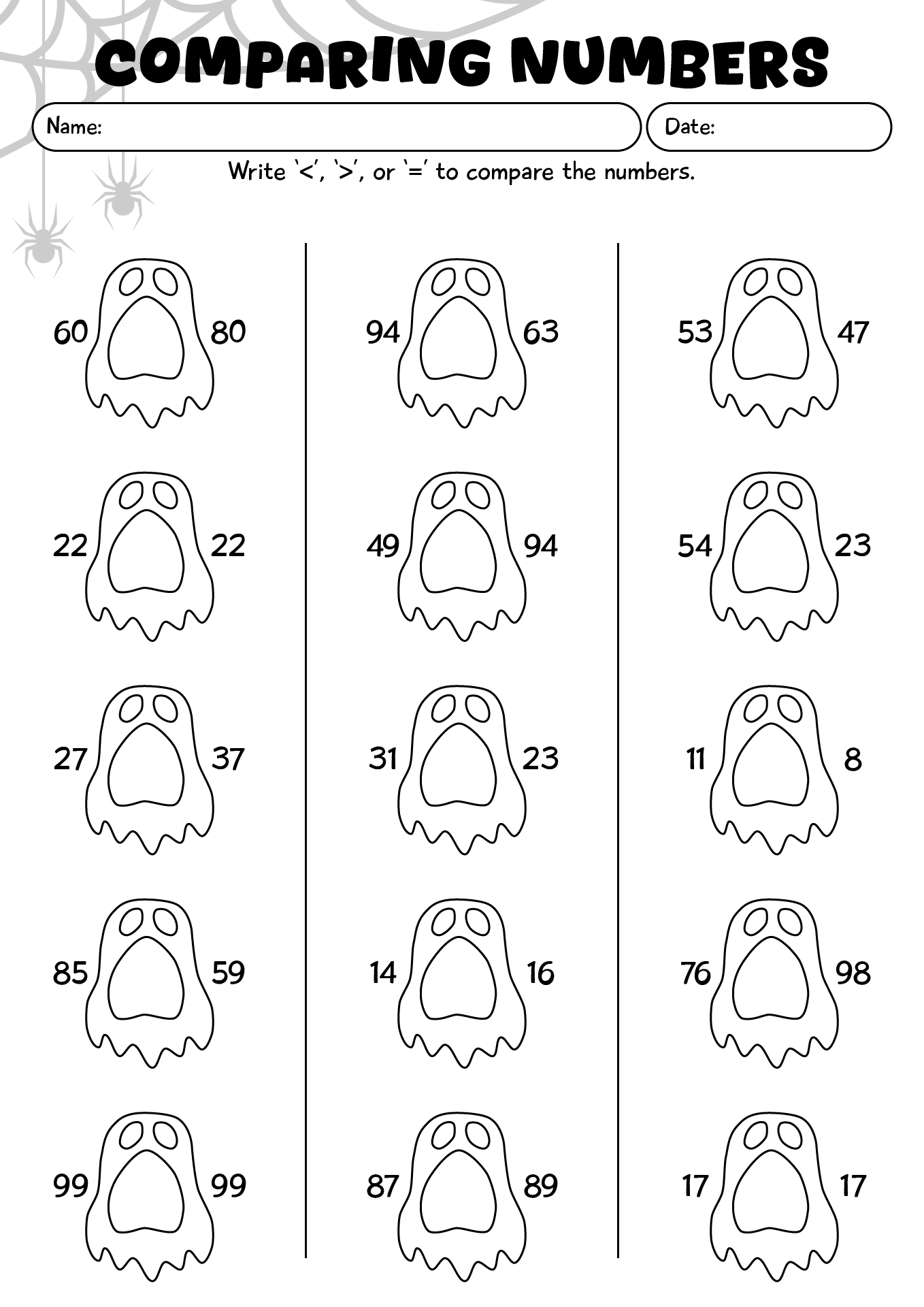 Halloween Math Worksheets