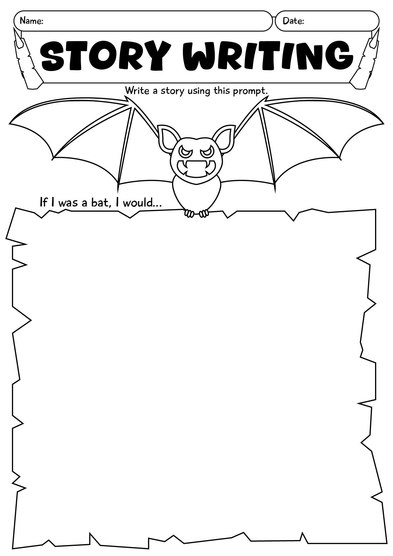 Halloween Story Writing Worksheets